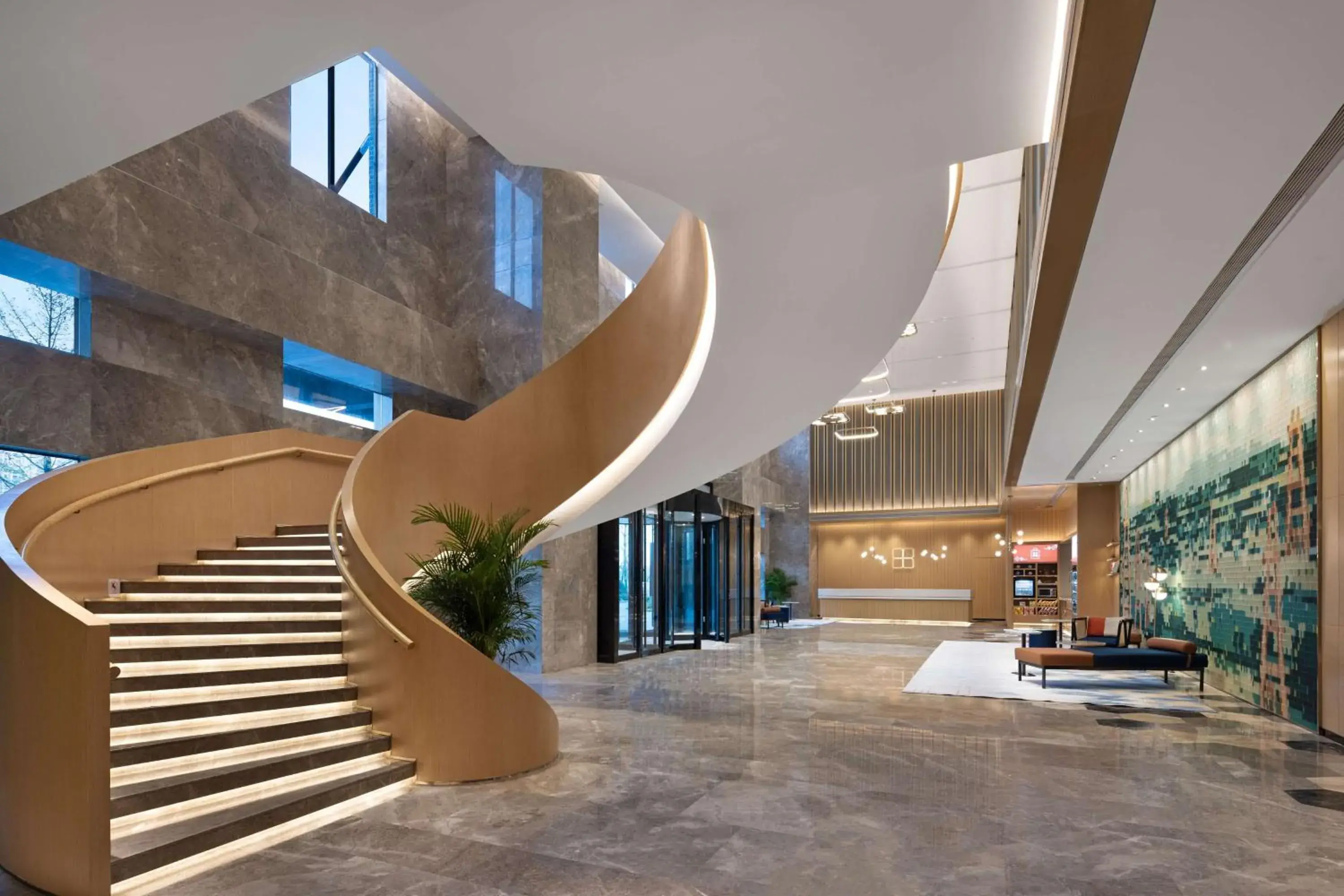 Lobby or reception in Hilton Garden Inn Zigong High-Tech Zone Lobby or reception in Hilton Garden Inn Zigong High-Tech Zone