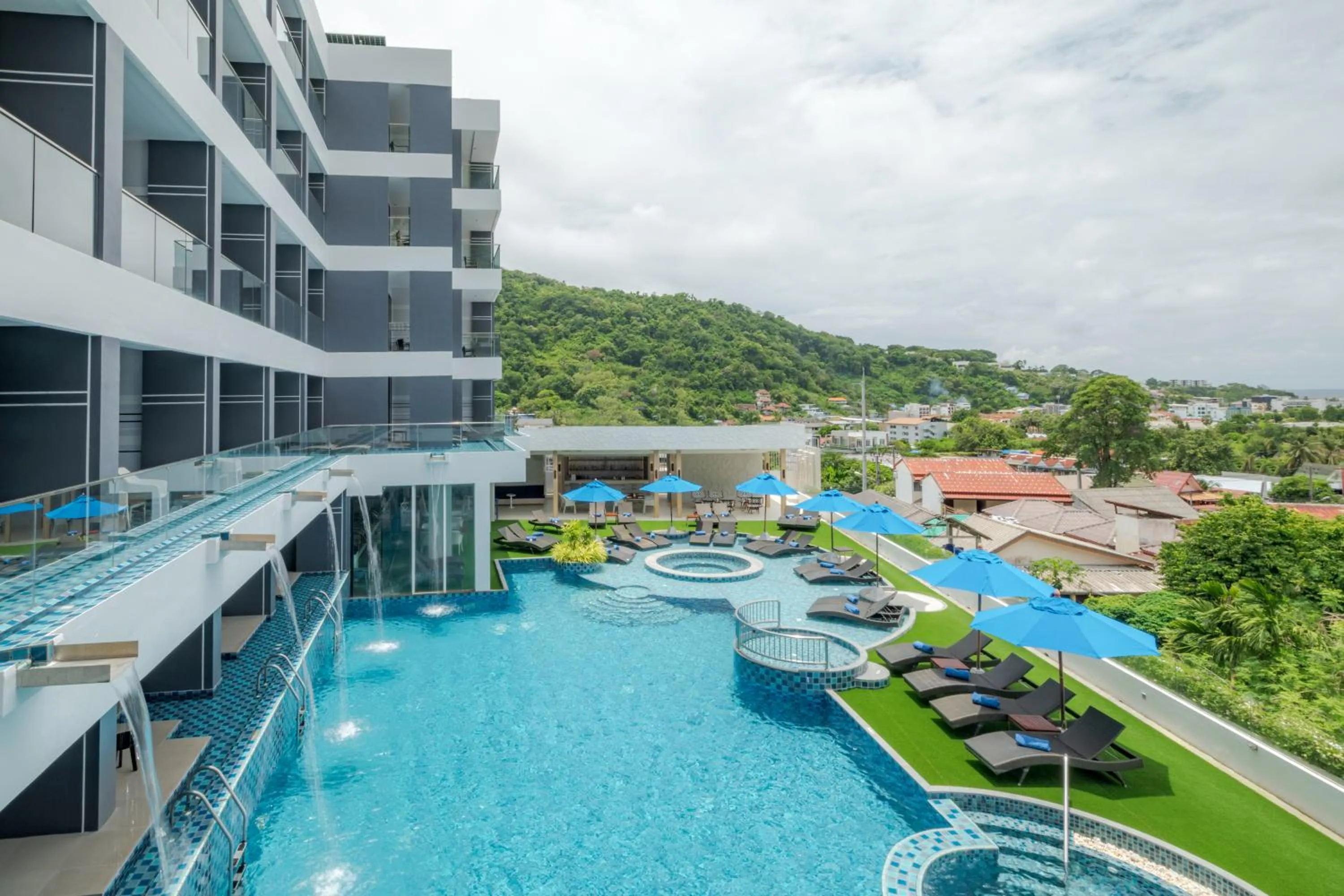 Pool view in The Yama Hotel Phuket