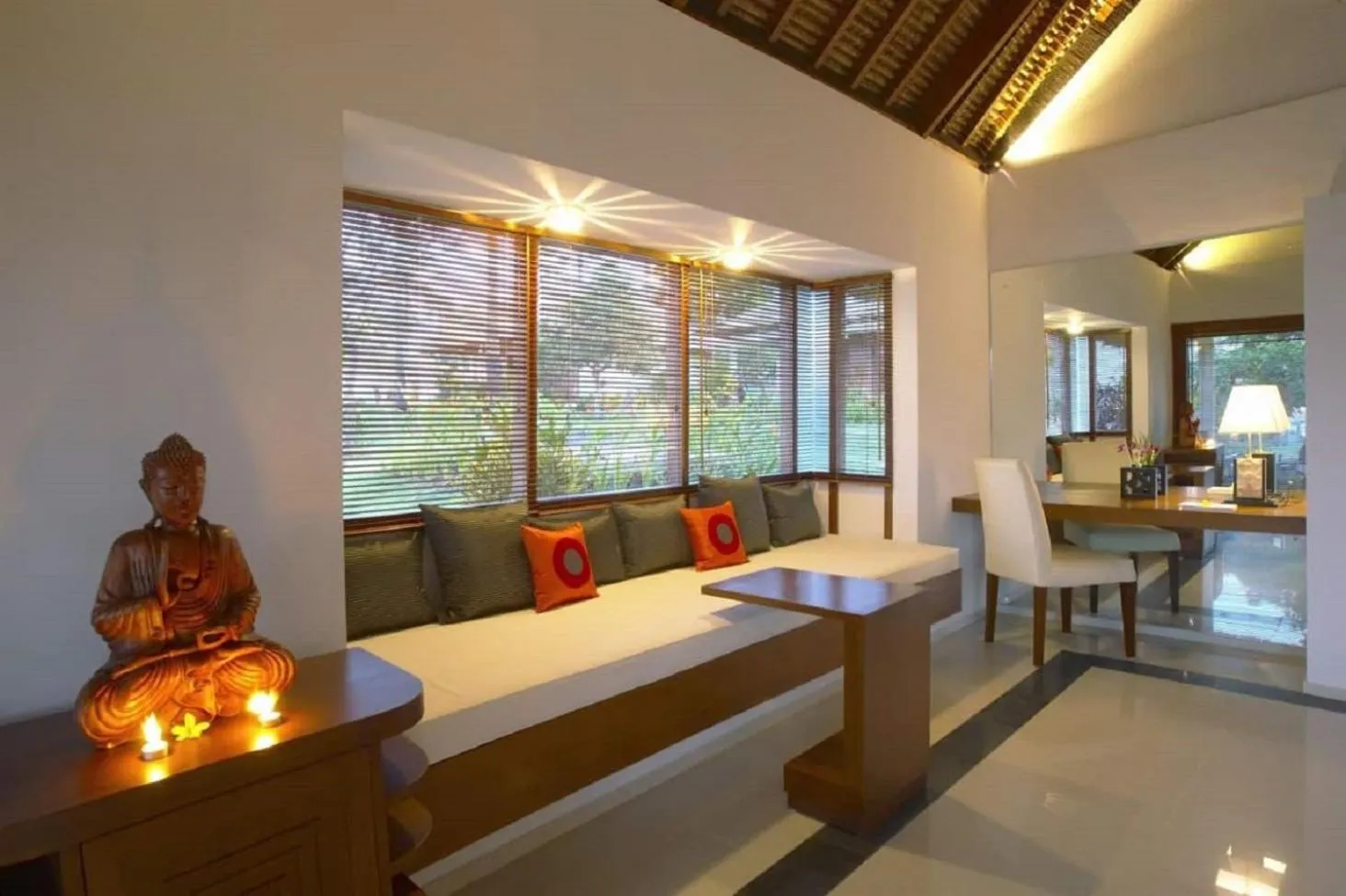 Seating area, Bed in Siddhartha Oceanfront Resort & Spa Bali
