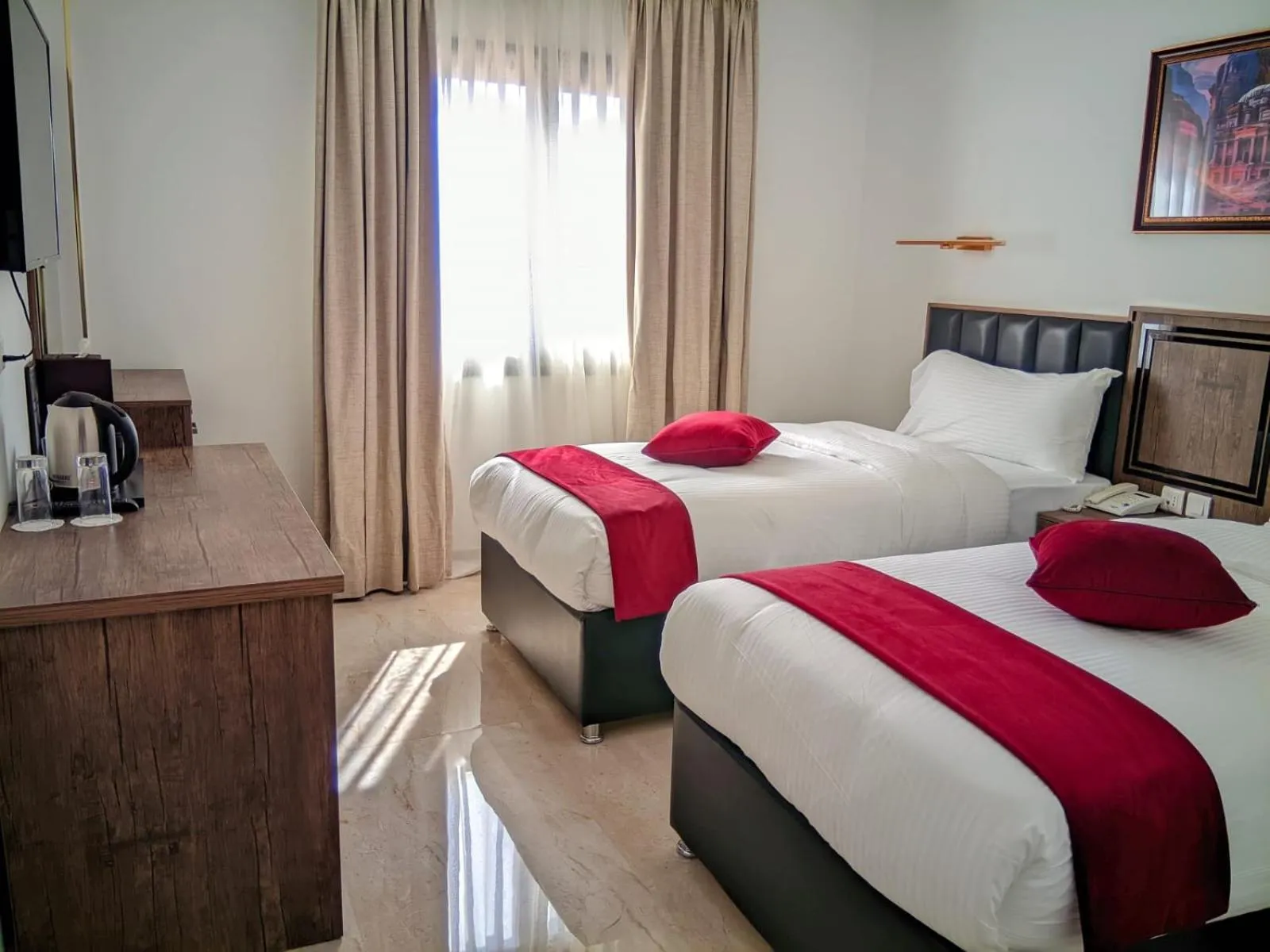 Bed in Petra Bermudez Hotel