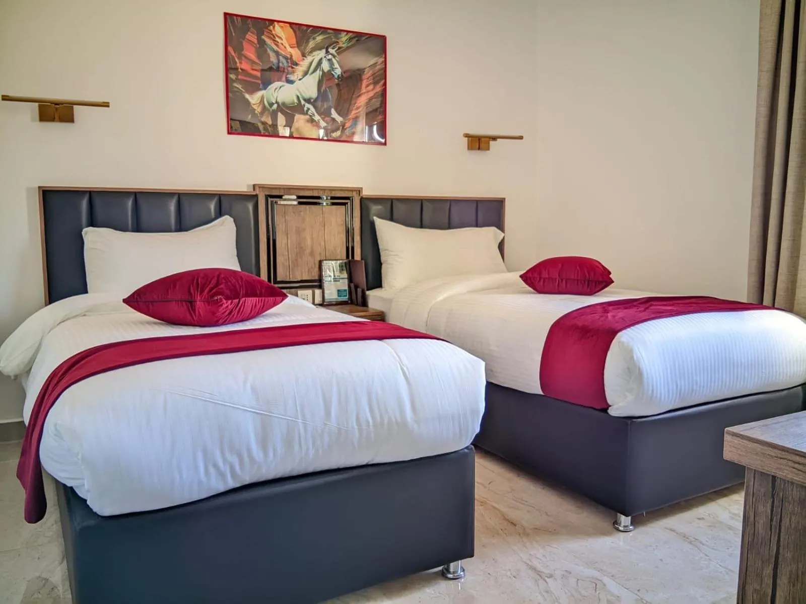 Bed in Petra Bermudez Hotel