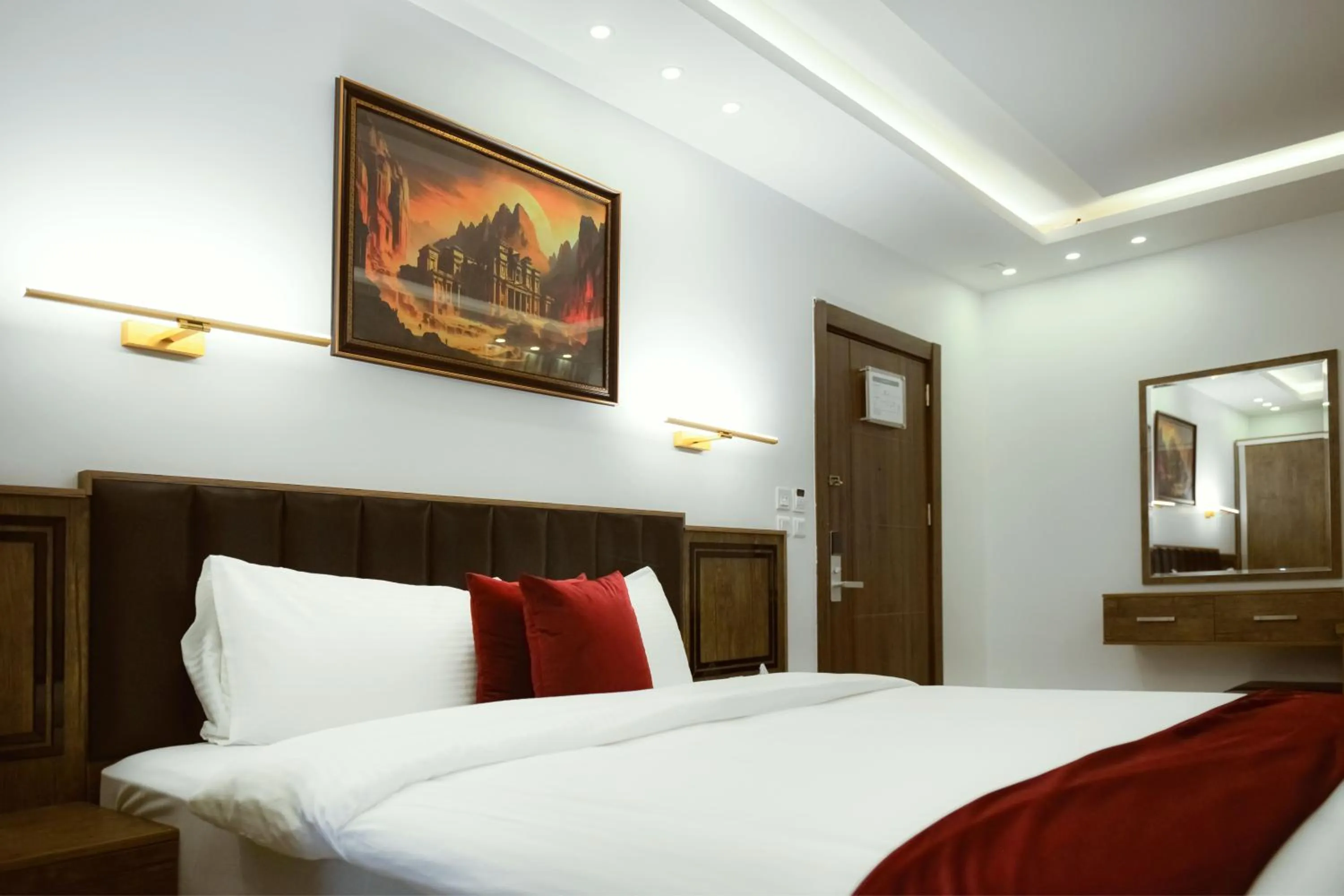 Bed in Petra Bermudez Hotel