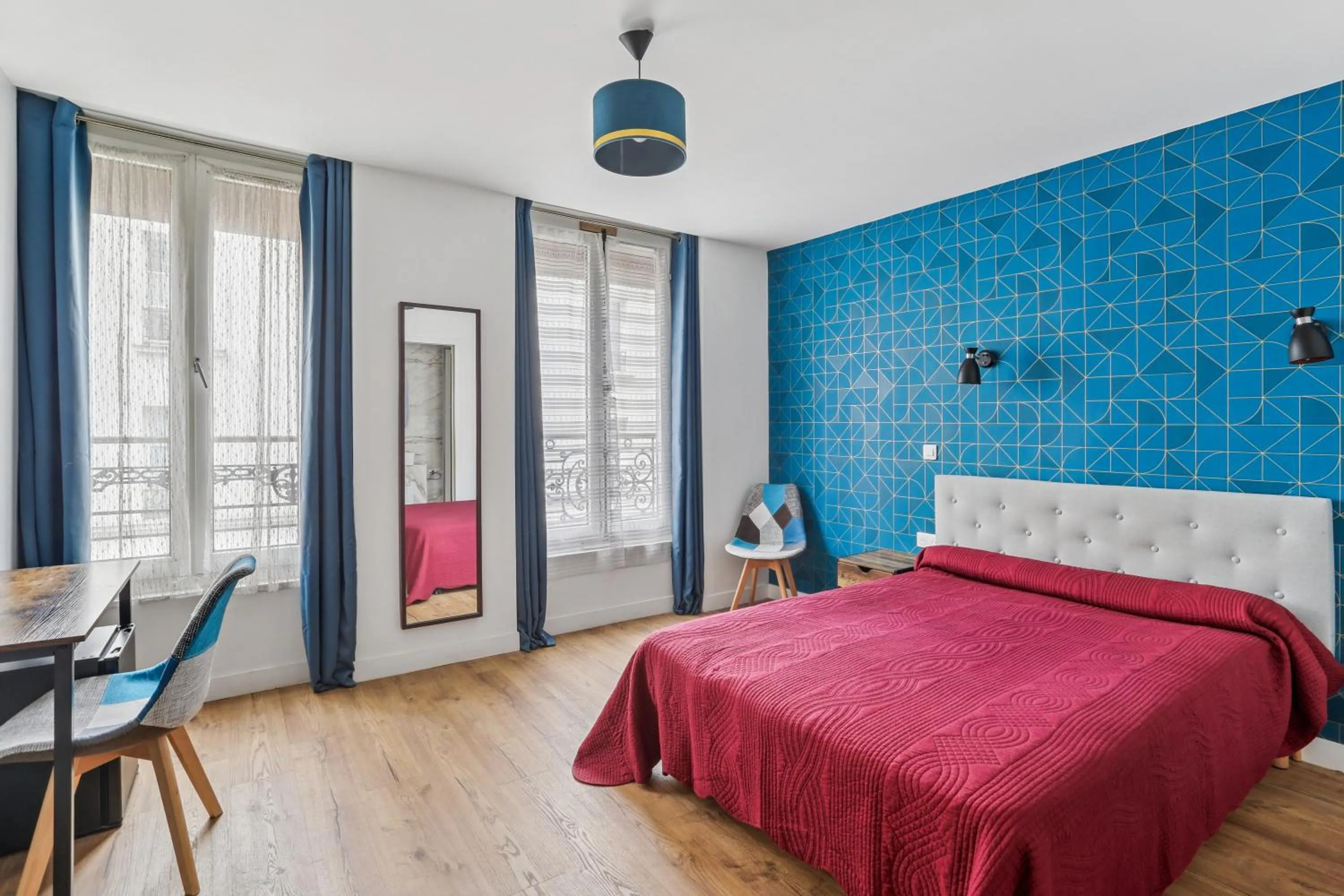 Bed in Hotel Telemaque