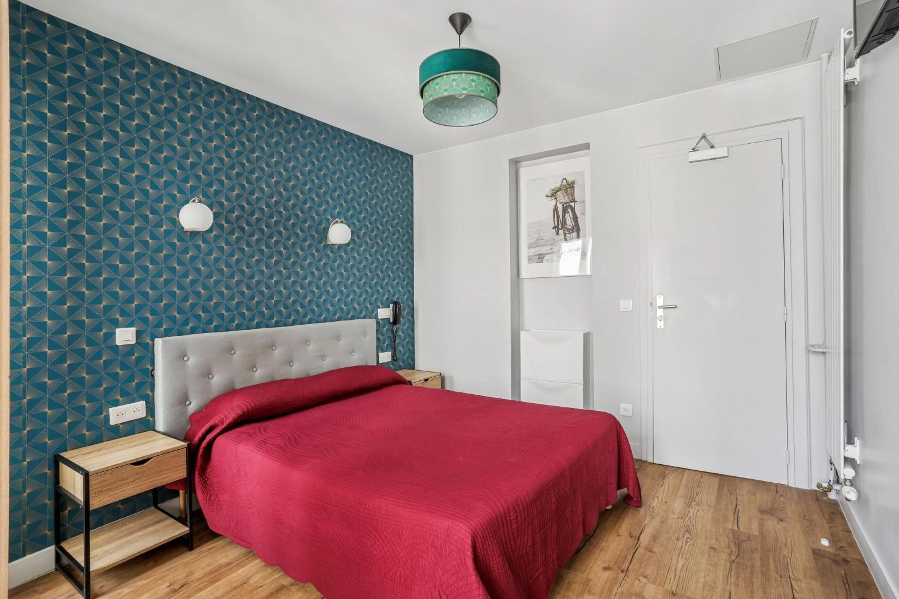 Bed in Hotel Telemaque