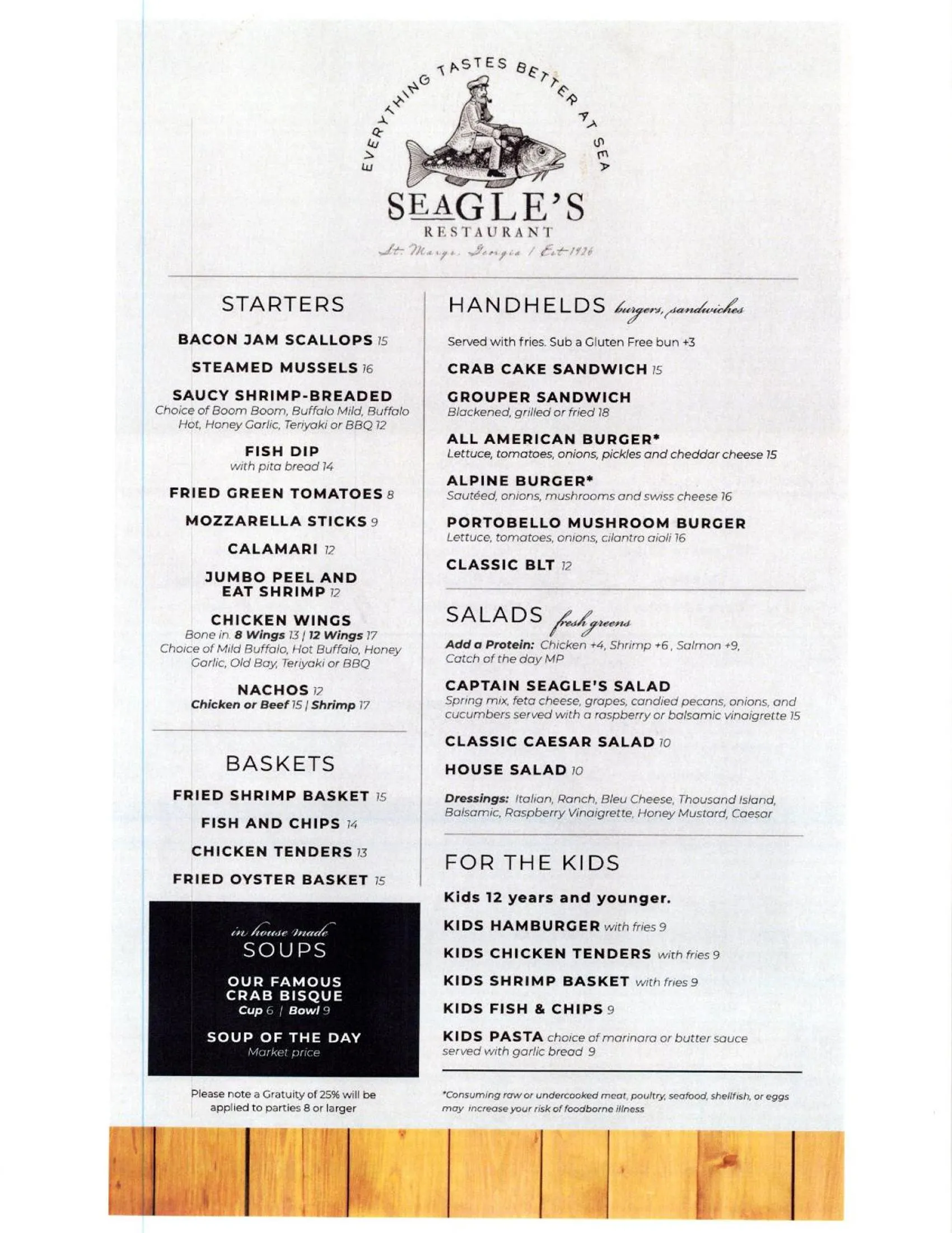 Food and drinks in Riverview Hotel