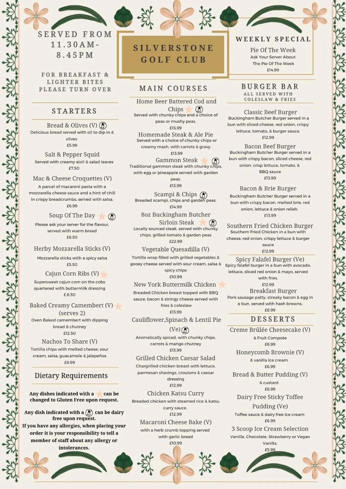 Restaurant/places to eat in Silverstone Golf Club And Hotel