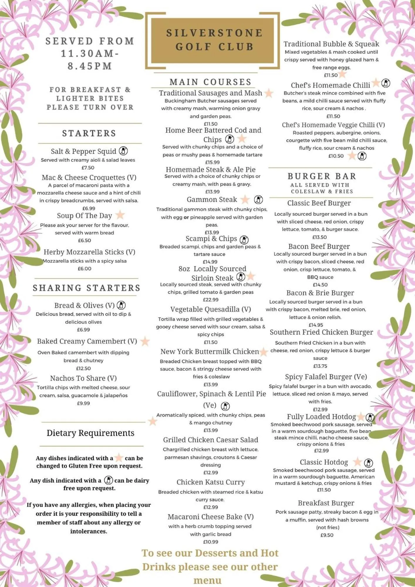 Restaurant/places to eat in Silverstone Golf Club And Hotel