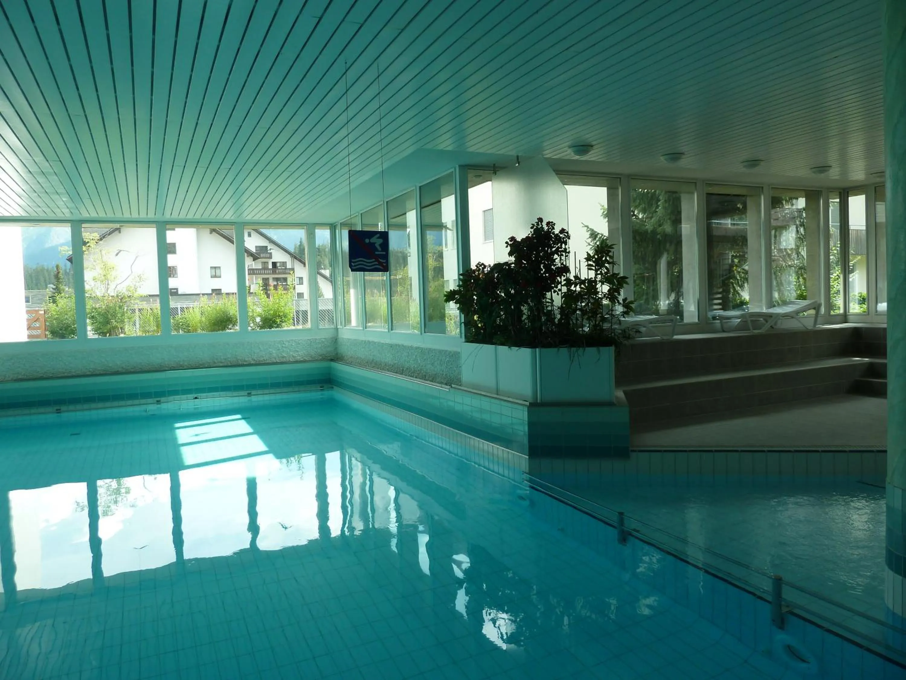 Swimming pool in Ferienwohnung Murschetg