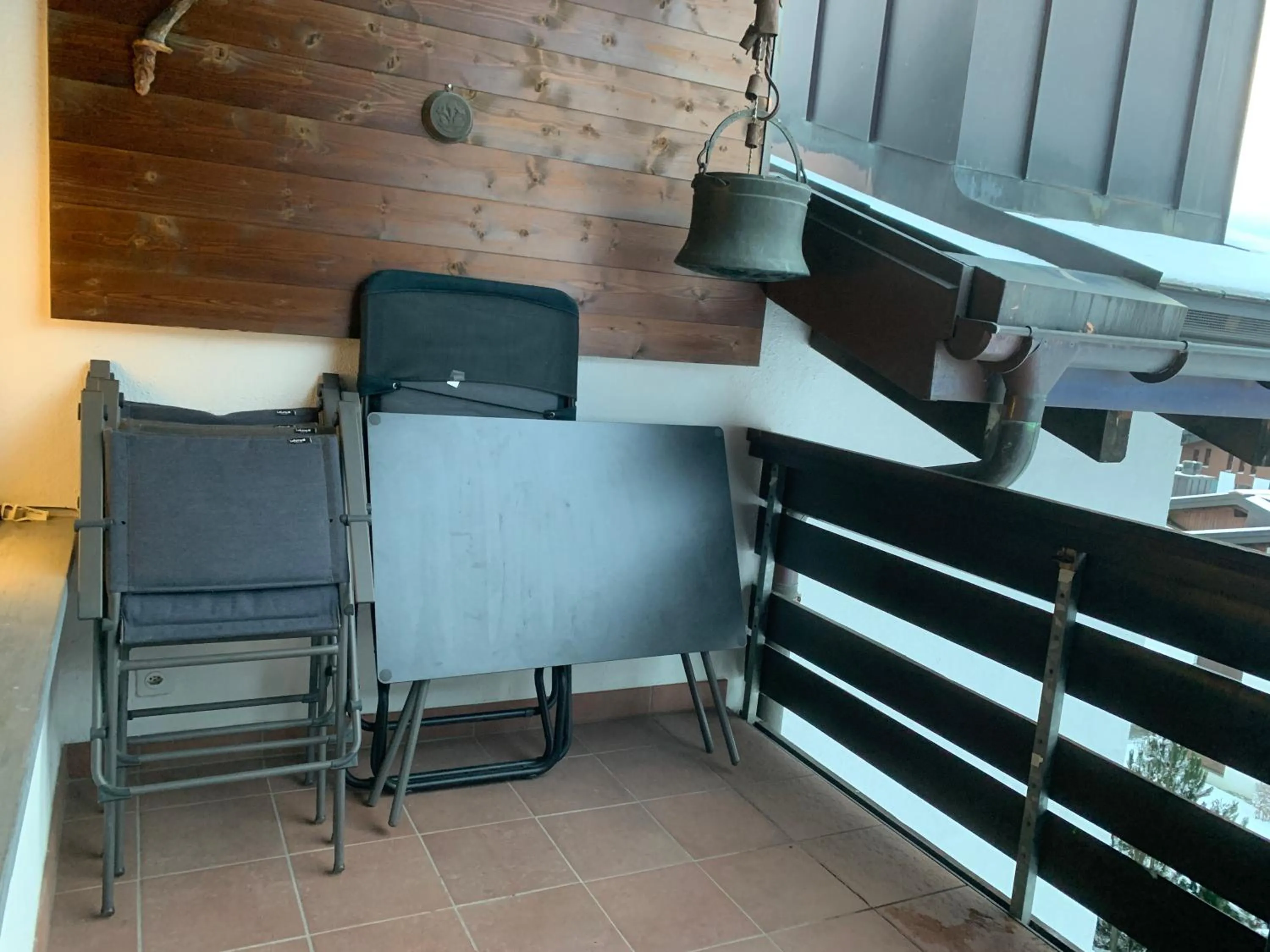 Balcony/Terrace in Ferienwohnung Murschetg