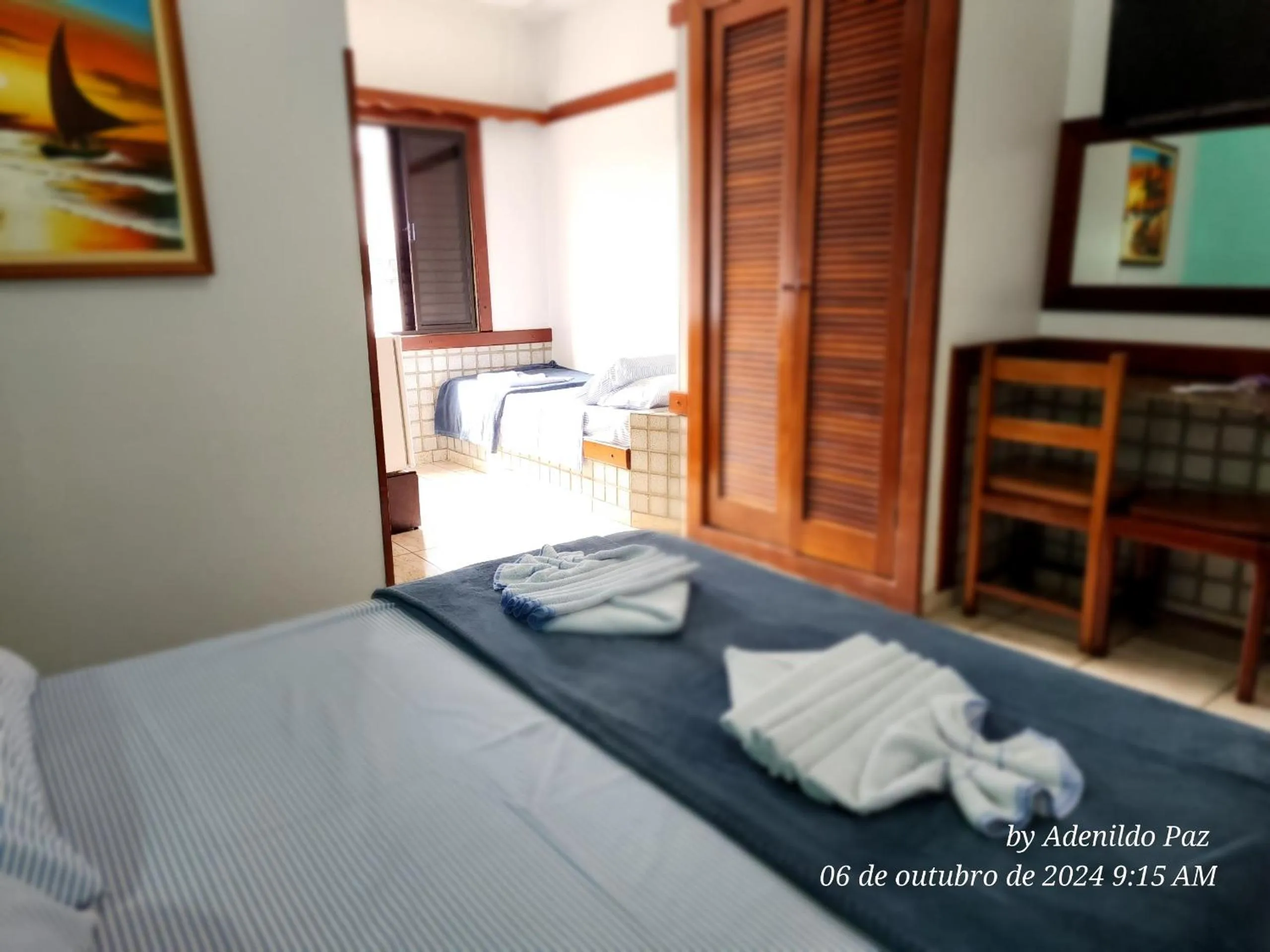 Bed in Hotel São Charbel