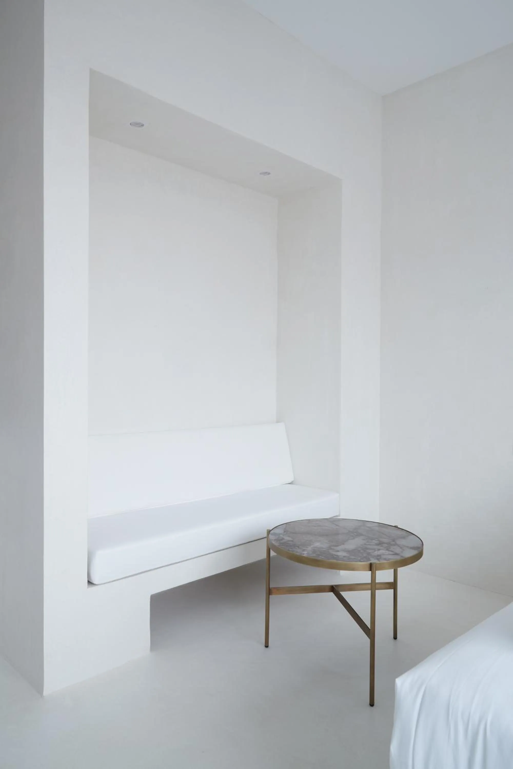 Living room, Bed in Athens Penthouse