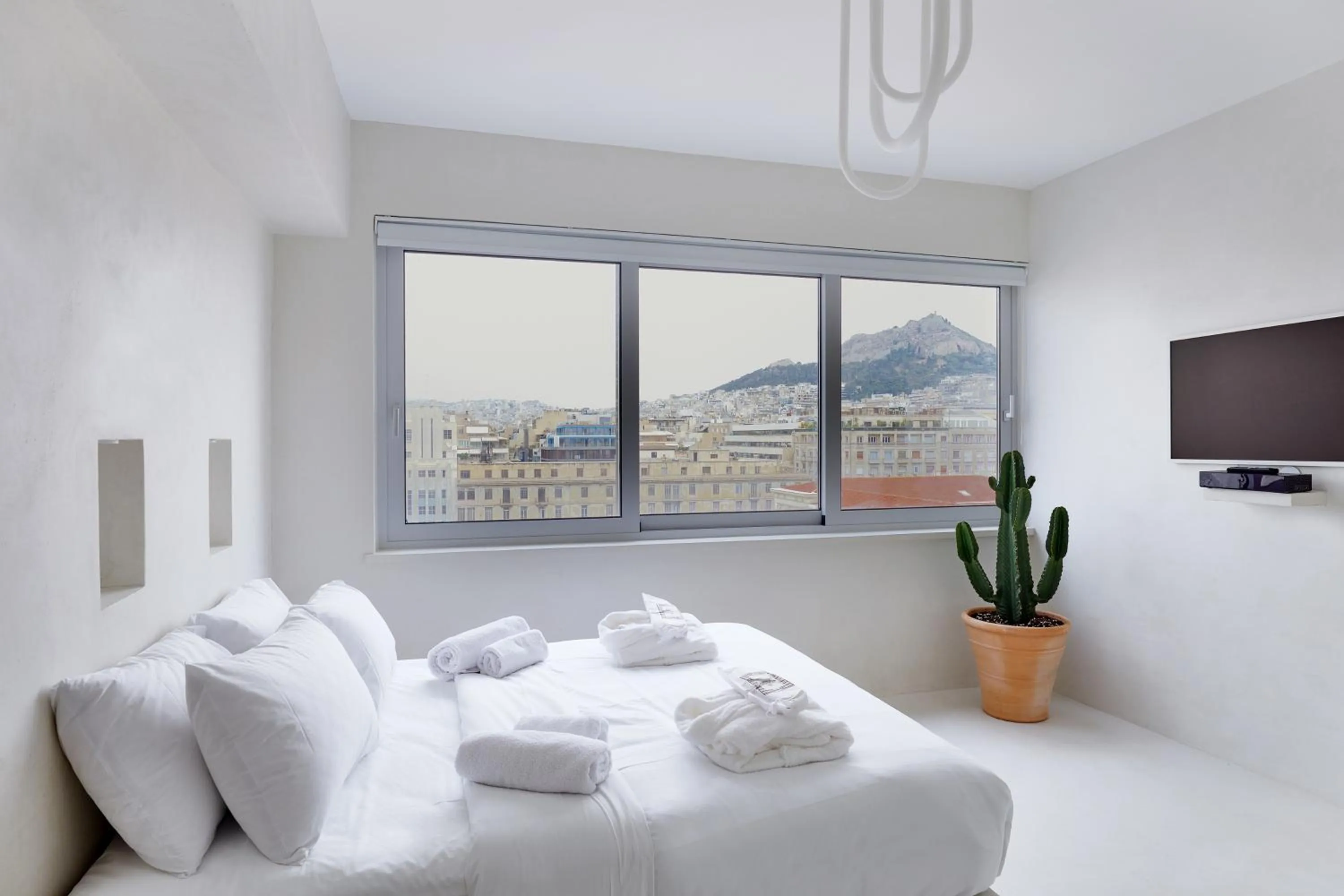 Bed in Athens Penthouse