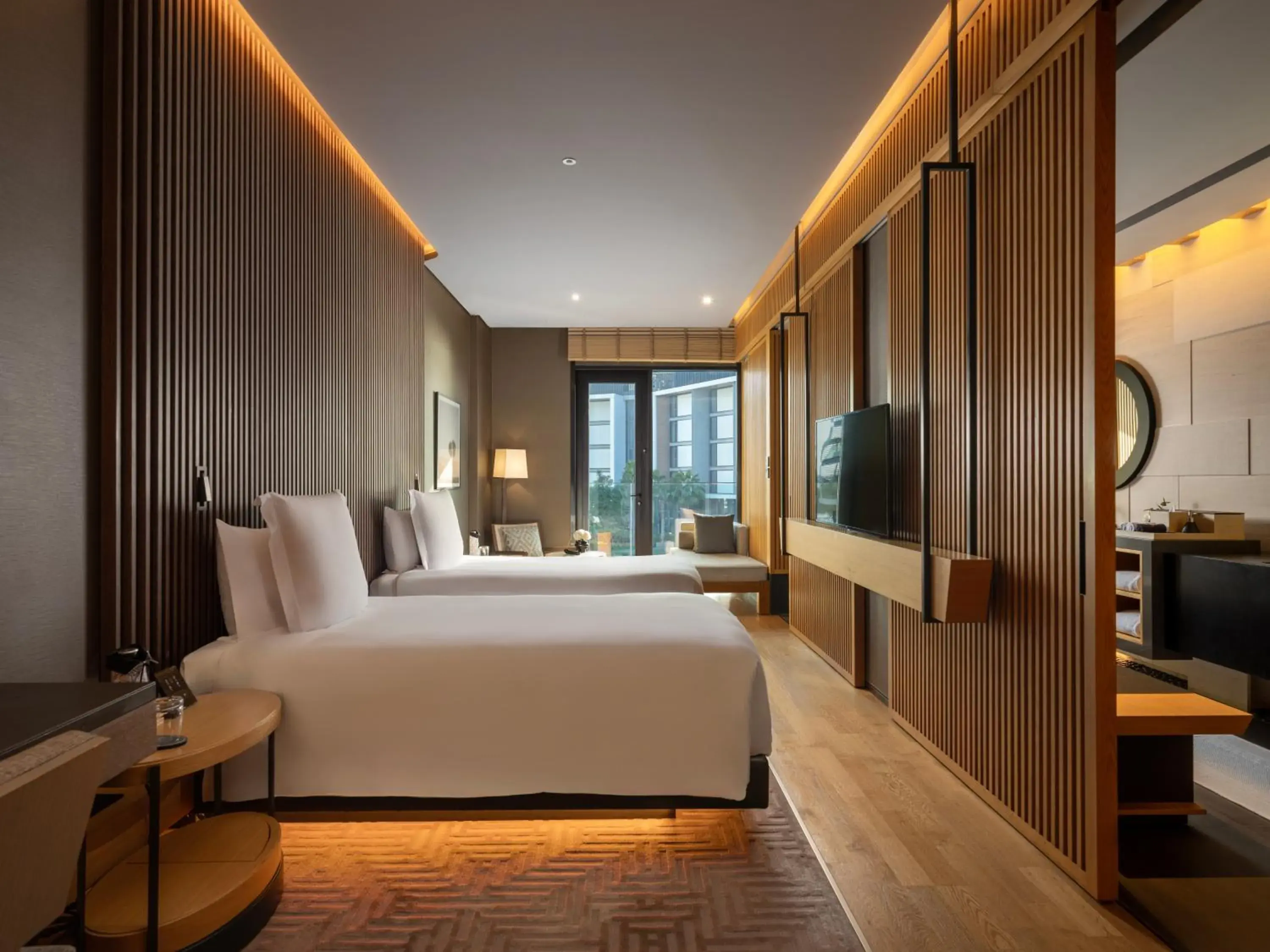 Bed in Banyan Tree Dubai at Bluewaters Bed in Banyan Tree Dubai at Bluewaters