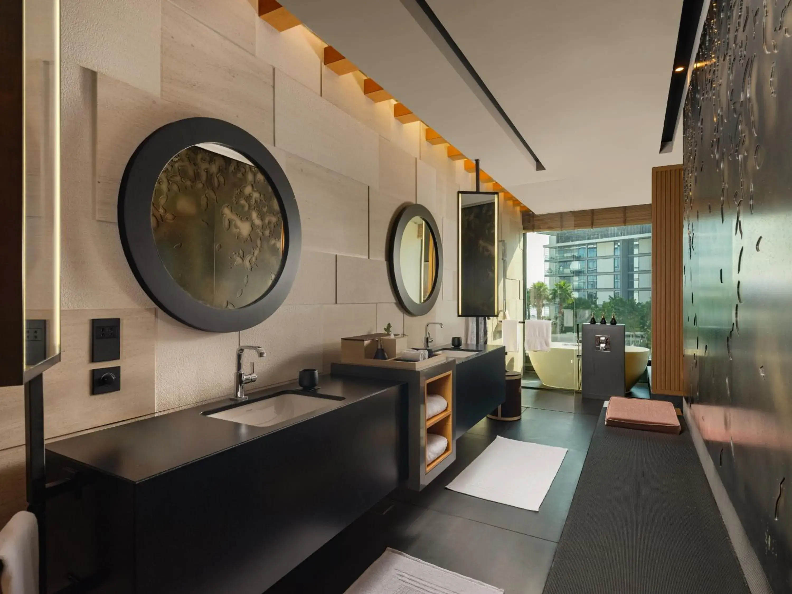 Bathroom in Banyan Tree Dubai at Bluewaters Bathroom in Banyan Tree Dubai at Bluewaters