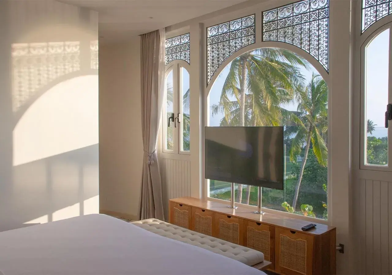 View (from property/room), Bed in Stone Hotels Dhiffushi View (from property/room), Bed in Stone Hotels Dhiffushi