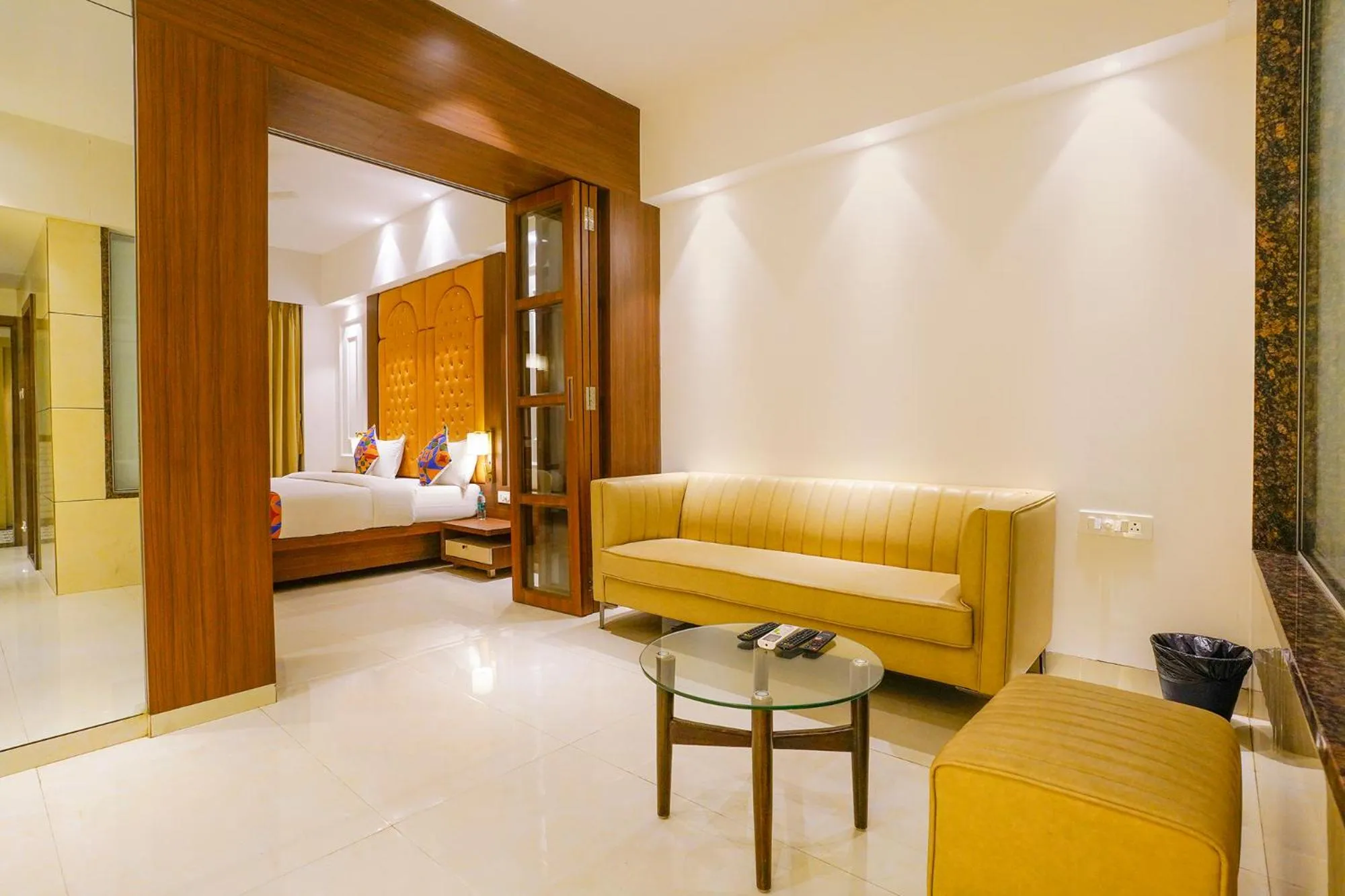 Bed in FabHotel Prime Shubham Comforts