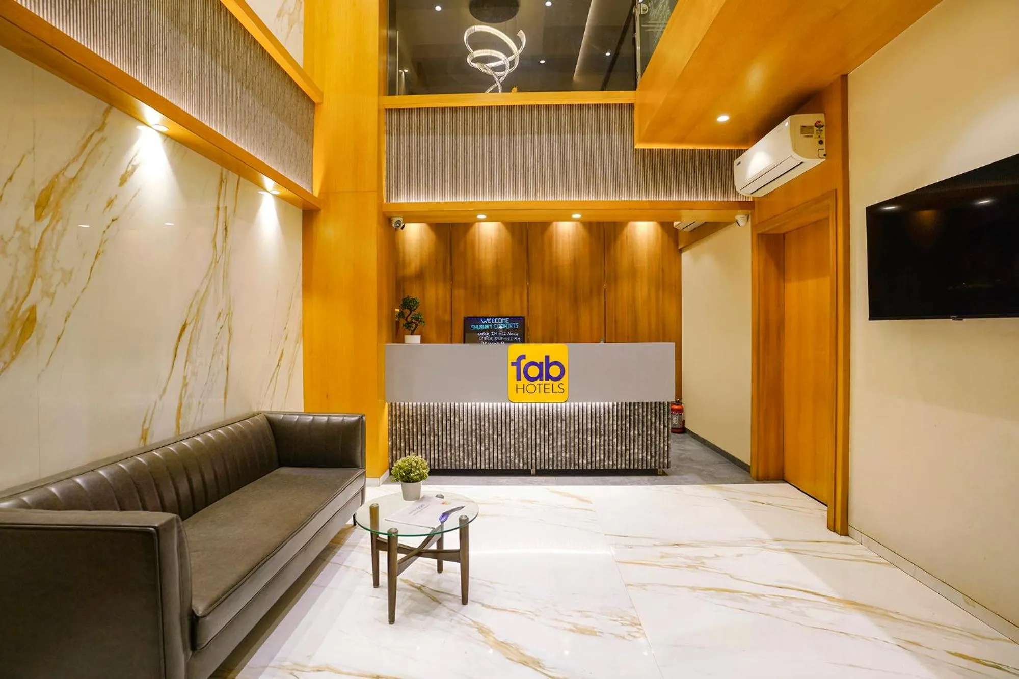 Lobby or reception in FabHotel Prime Shubham Comforts