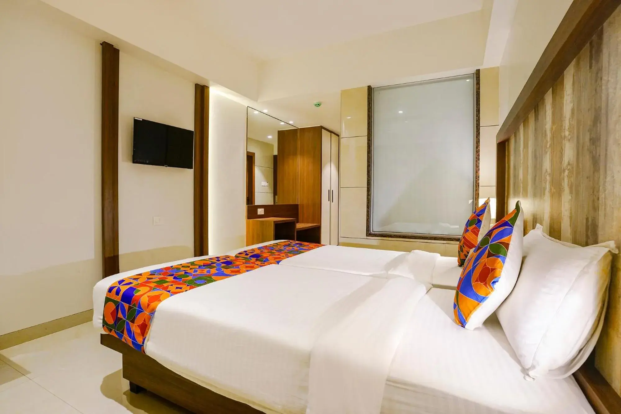 Bed in FabHotel Prime Shubham Comforts Bed in FabHotel Prime Shubham Comforts