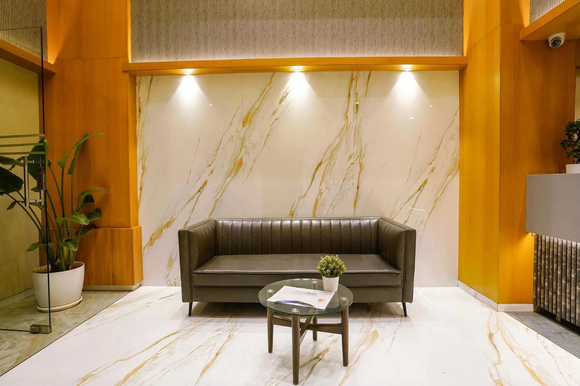 Seating area in FabHotel Prime Shubham Comforts