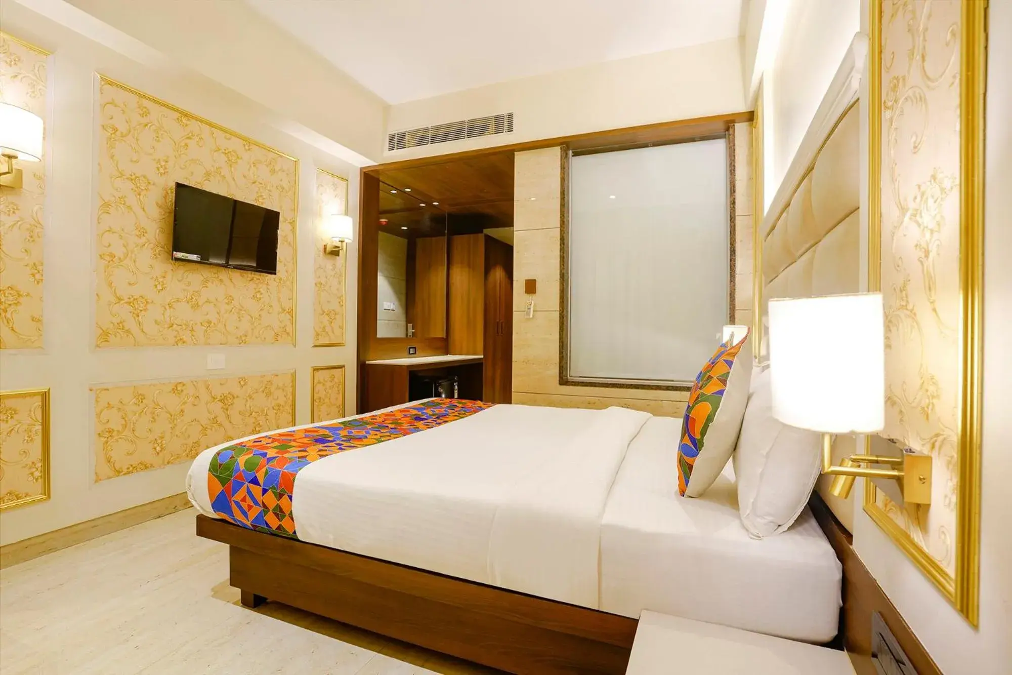 Bed in FabHotel Prime Shubham Comforts Bed in FabHotel Prime Shubham Comforts