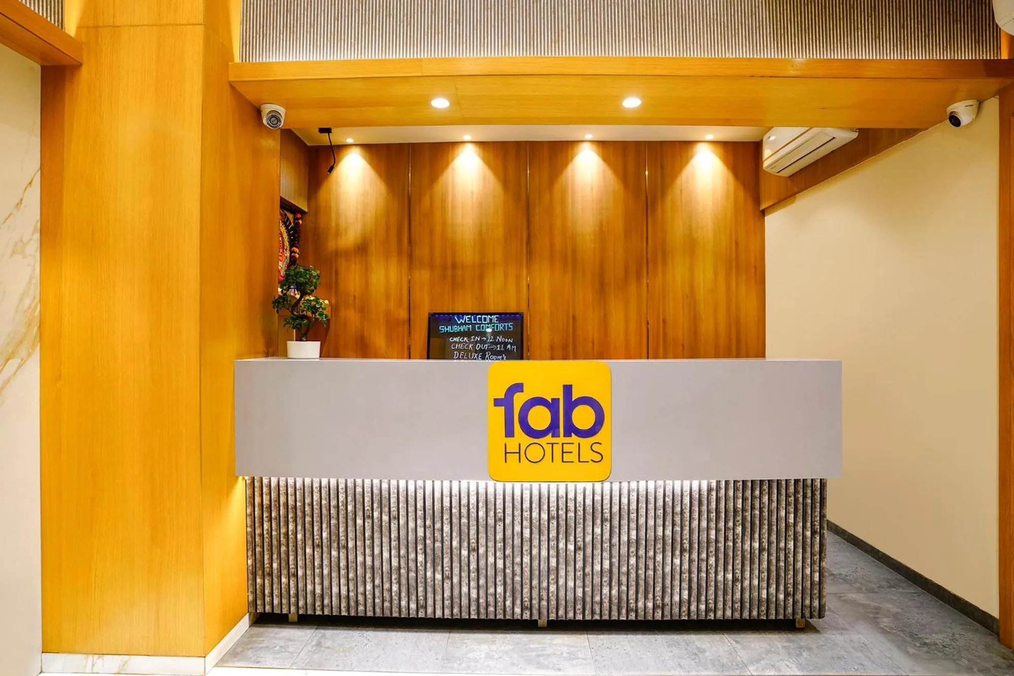 Lobby or reception in FabHotel Prime Shubham Comforts