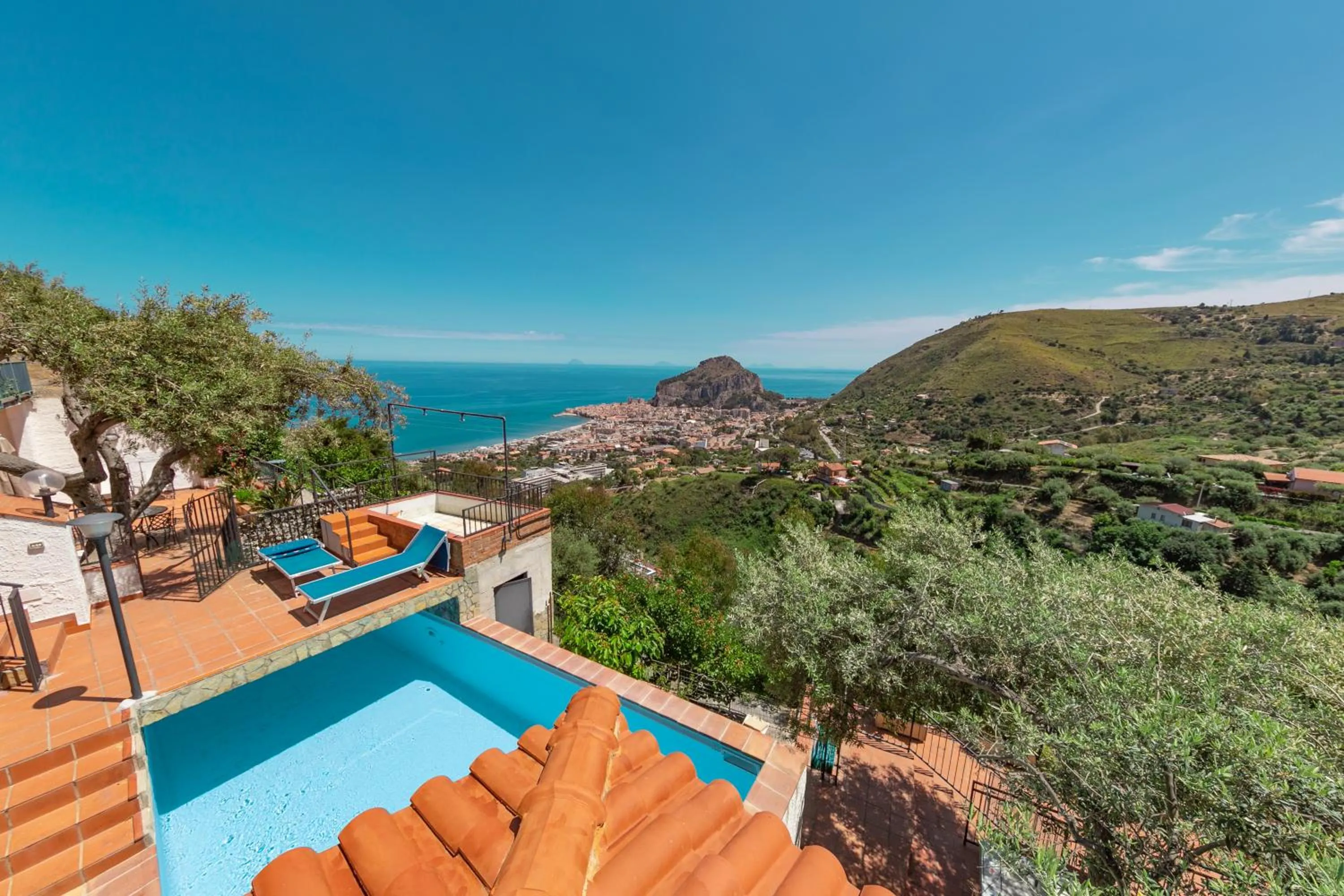 Pool view in L' Arca Residence
