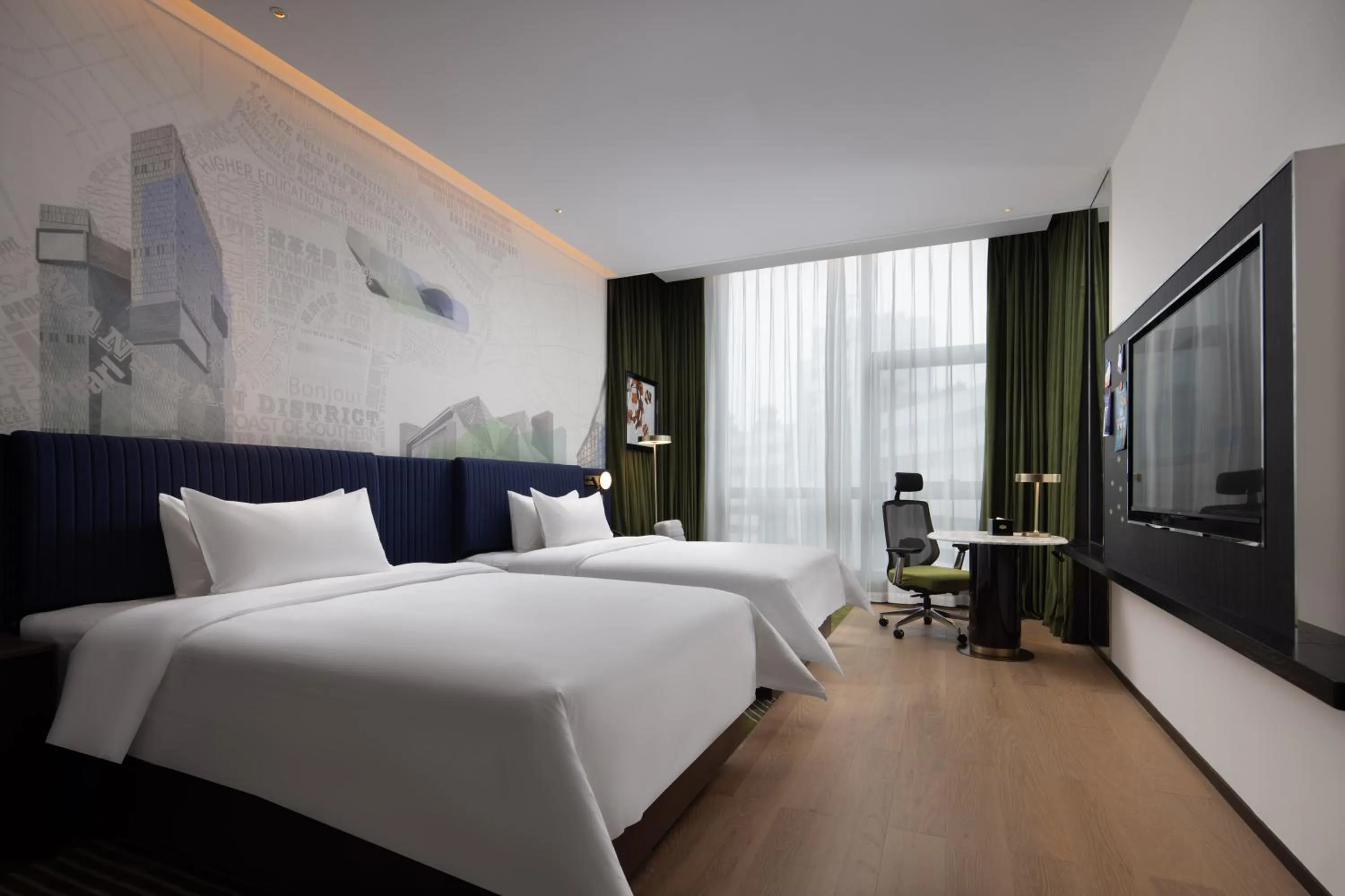 Photo of the whole room, Bed in Hampton by Hilton Shenzhen Nanshan Science and Technology Park