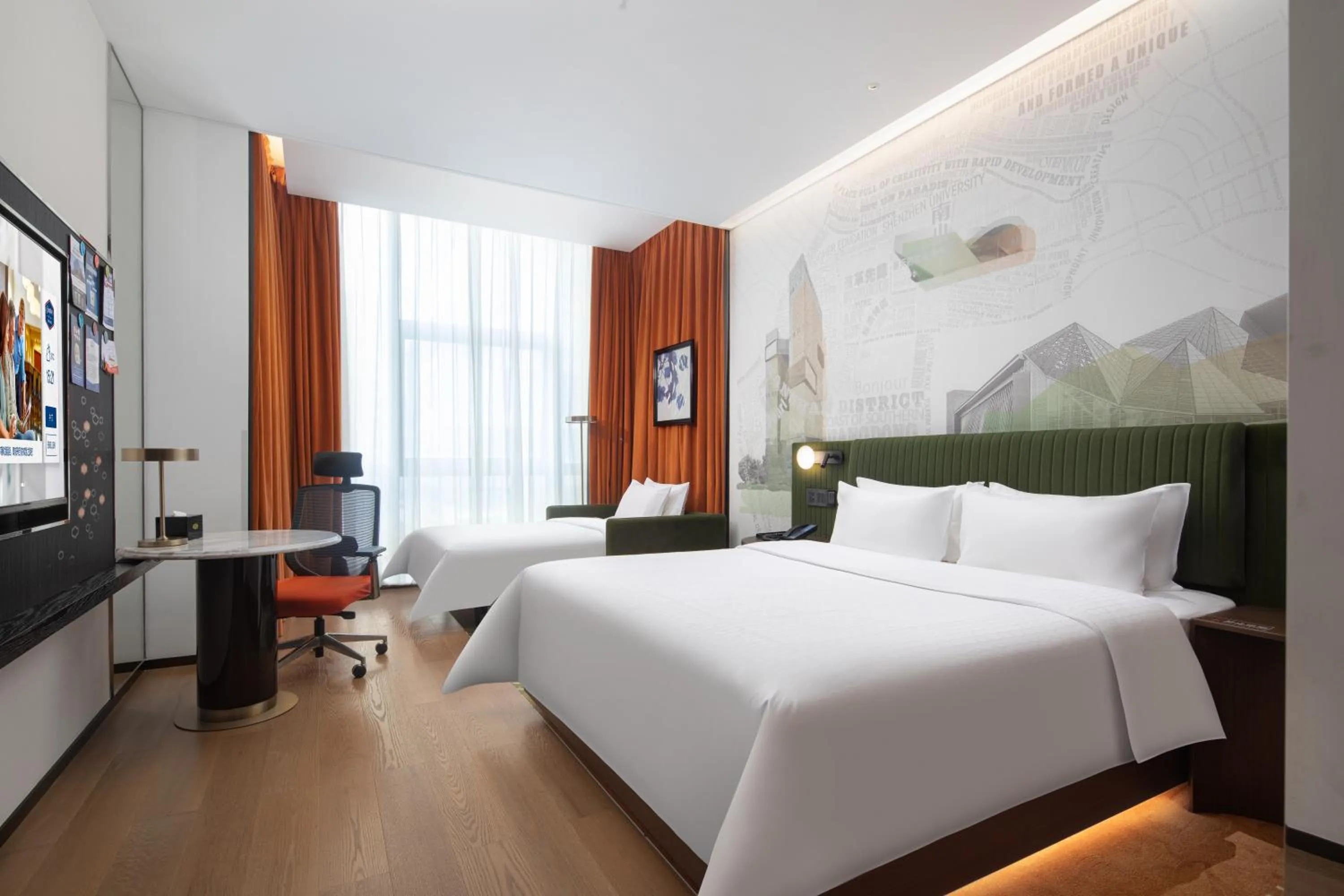 Bedroom, Bed in Hampton by Hilton Shenzhen Nanshan Science and Technology Park
