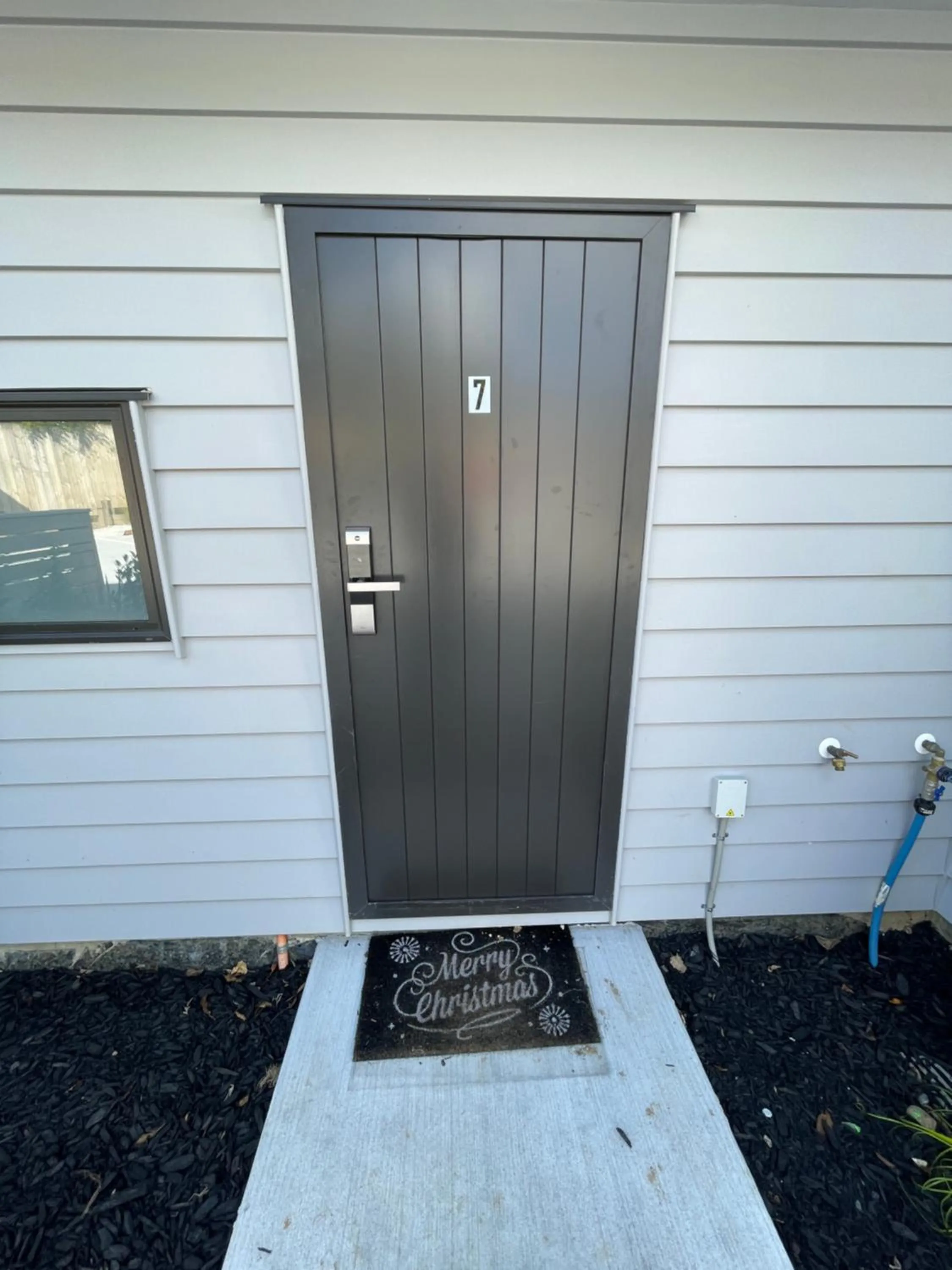Facade/entrance in Modern Home by the Reserve