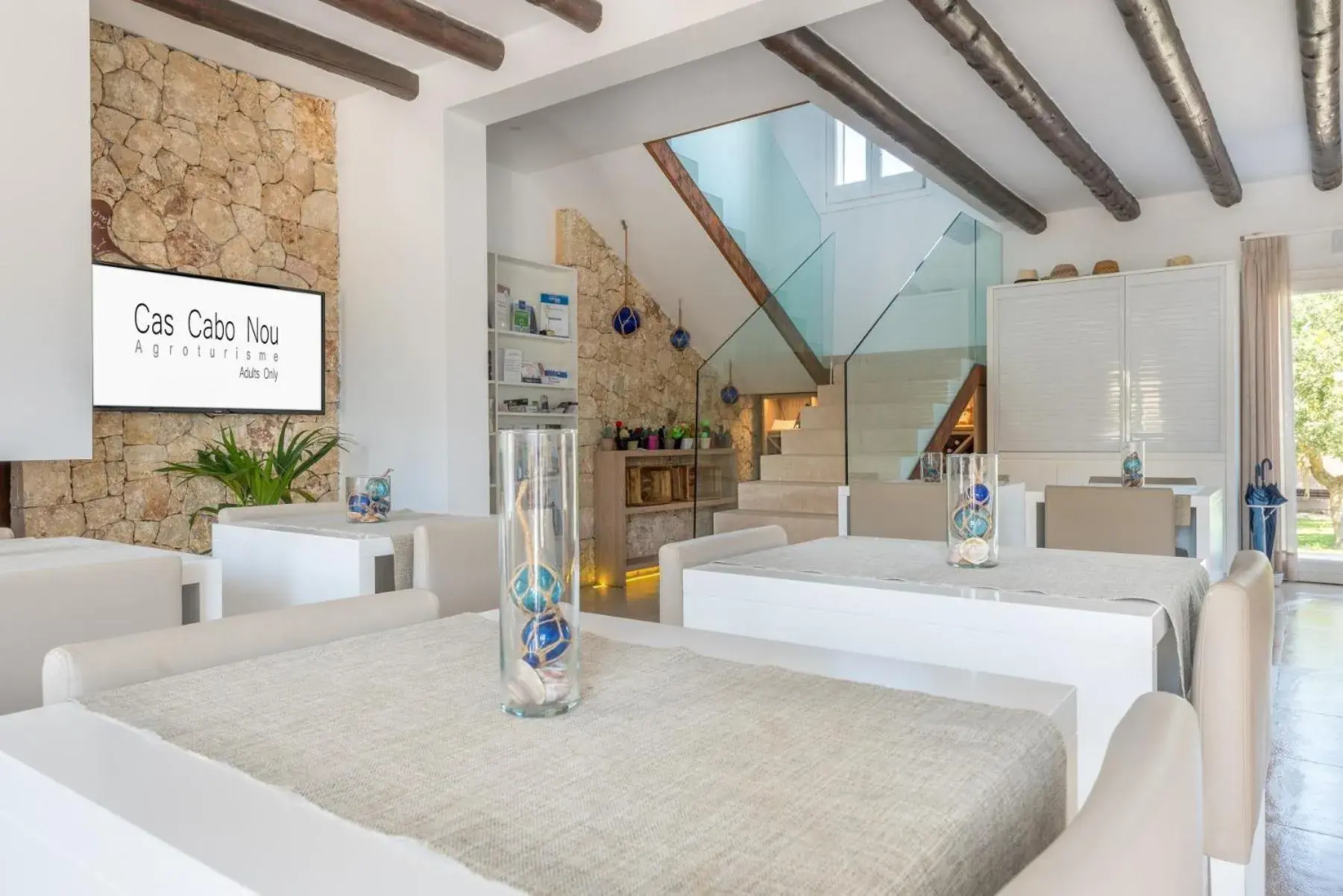 Living room, Bed in Cas Cabo Nou Agroturismo Adults Only Living room, Bed in Cas Cabo Nou Agroturismo Adults Only