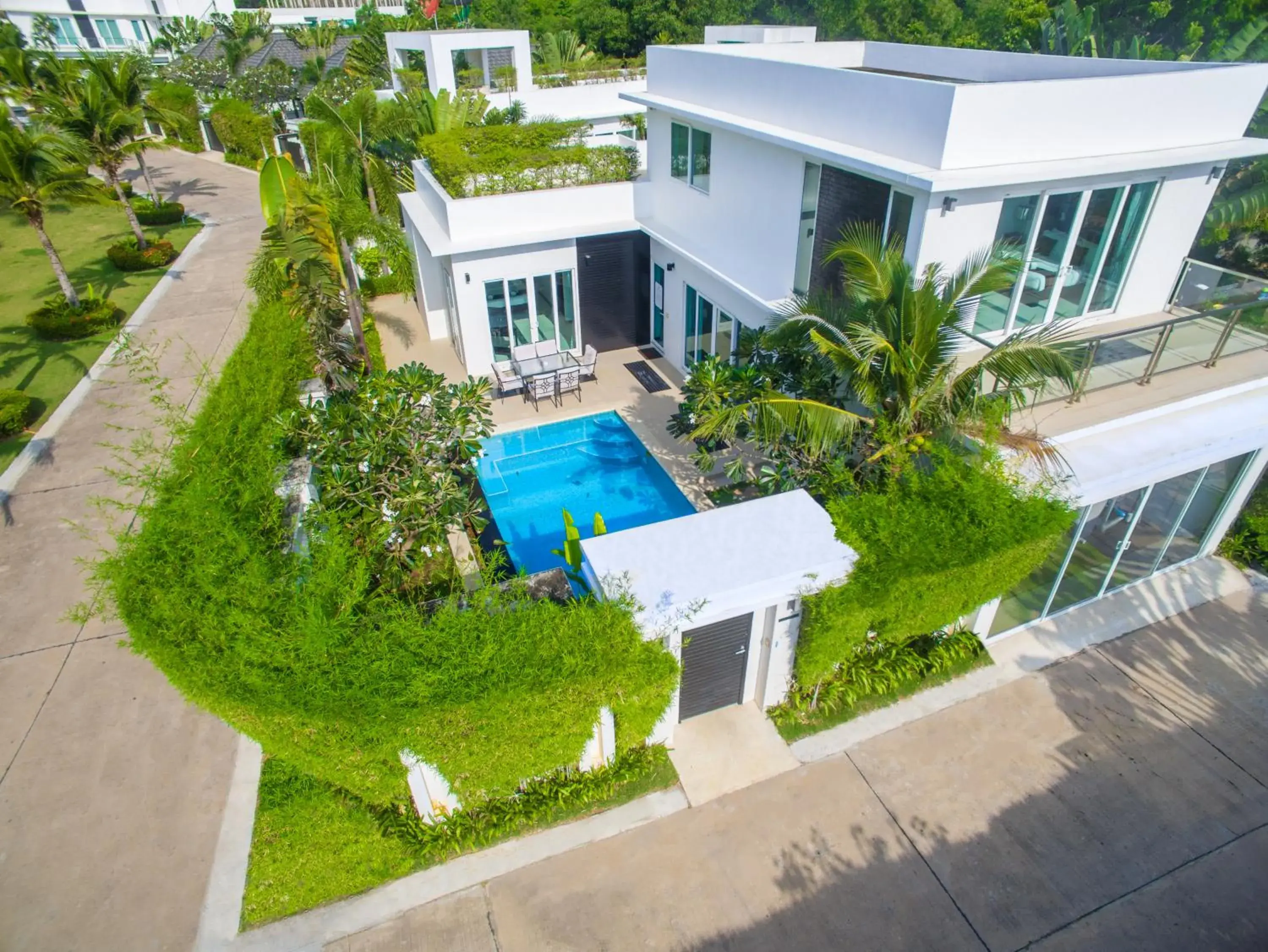Bird's eye view in Villas In Pattaya Bird's eye view in Villas In Pattaya