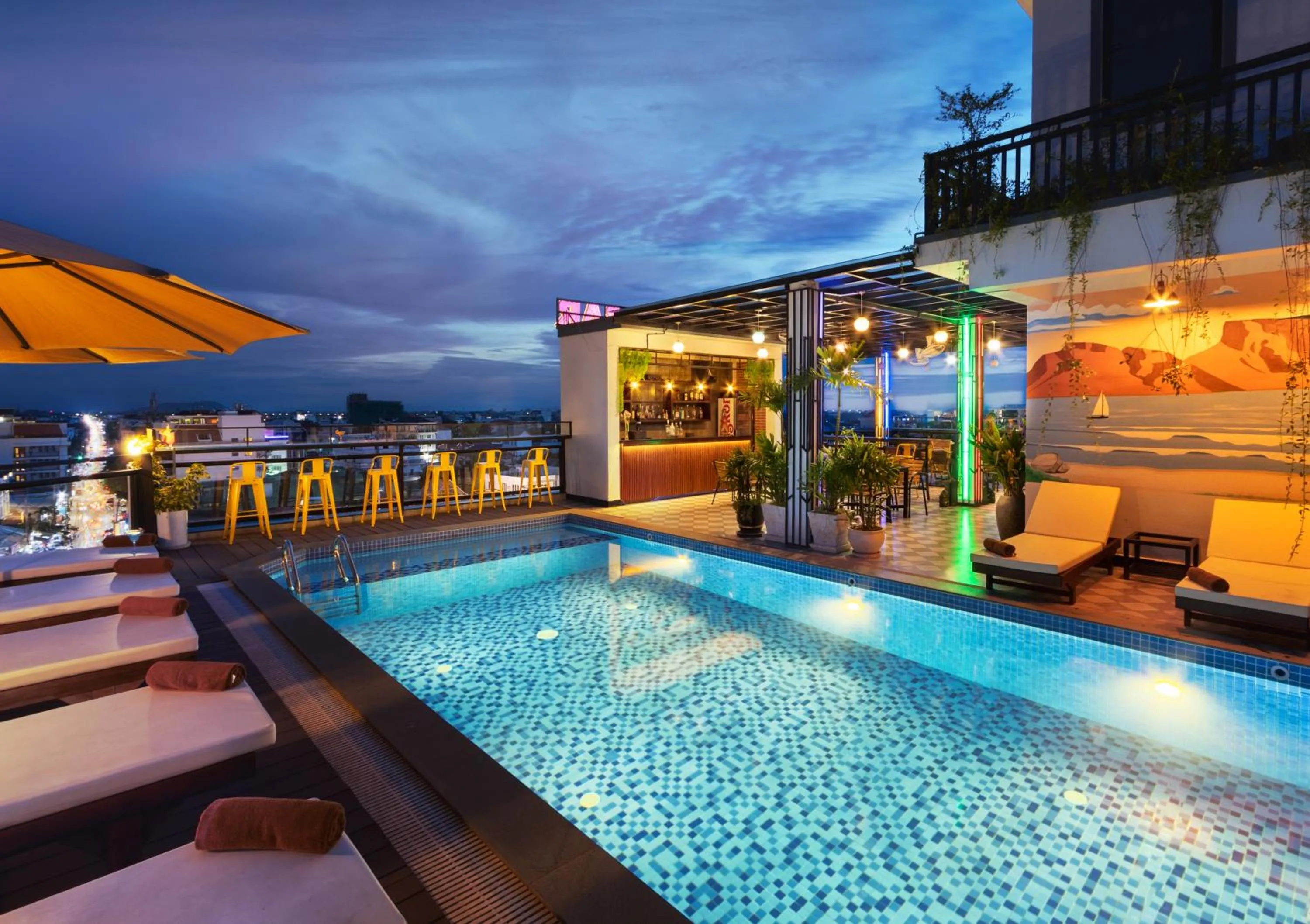 Swimming pool in Le Vert Angkor Hotel