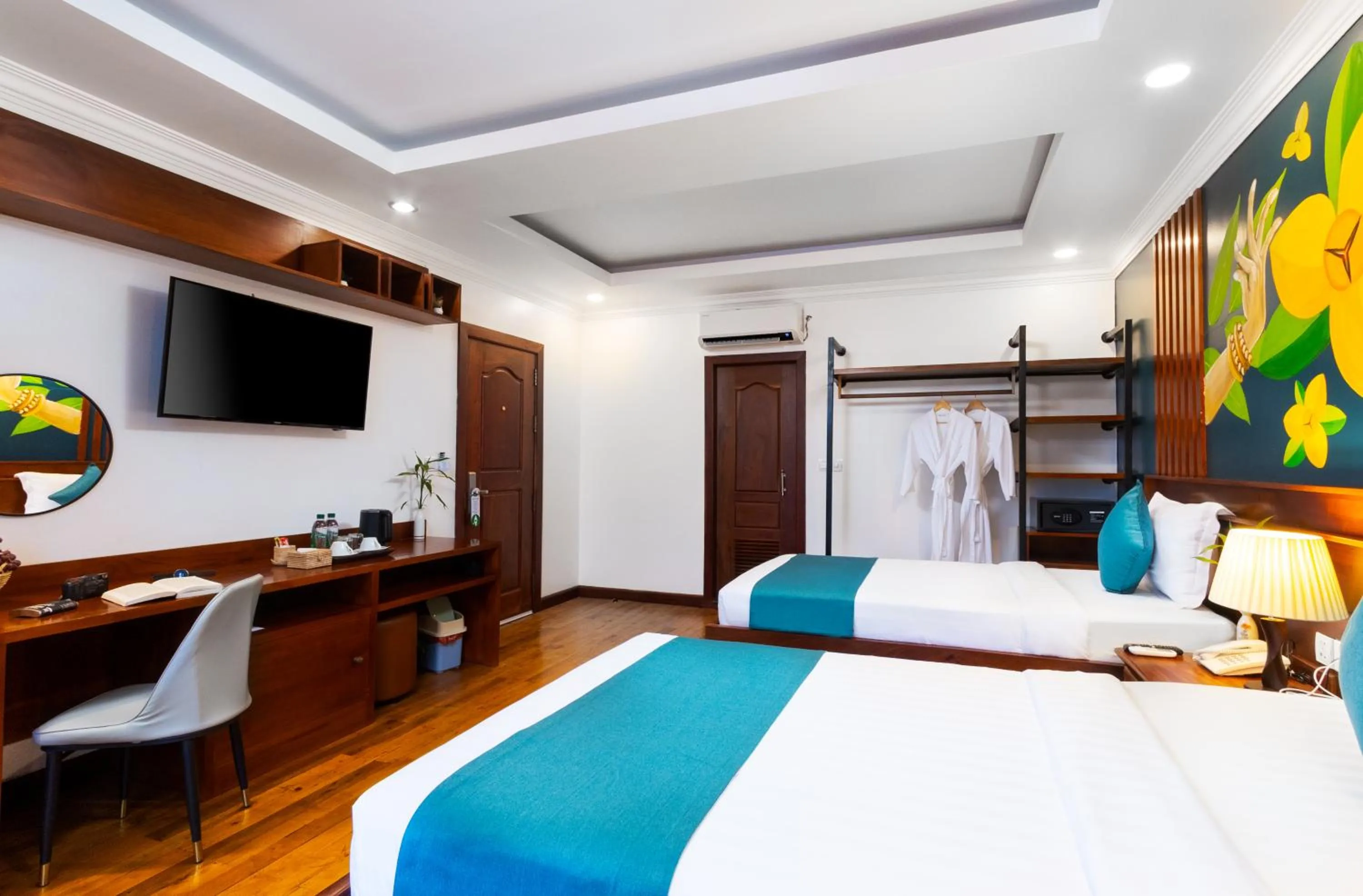 Bed in Le Vert Angkor Hotel