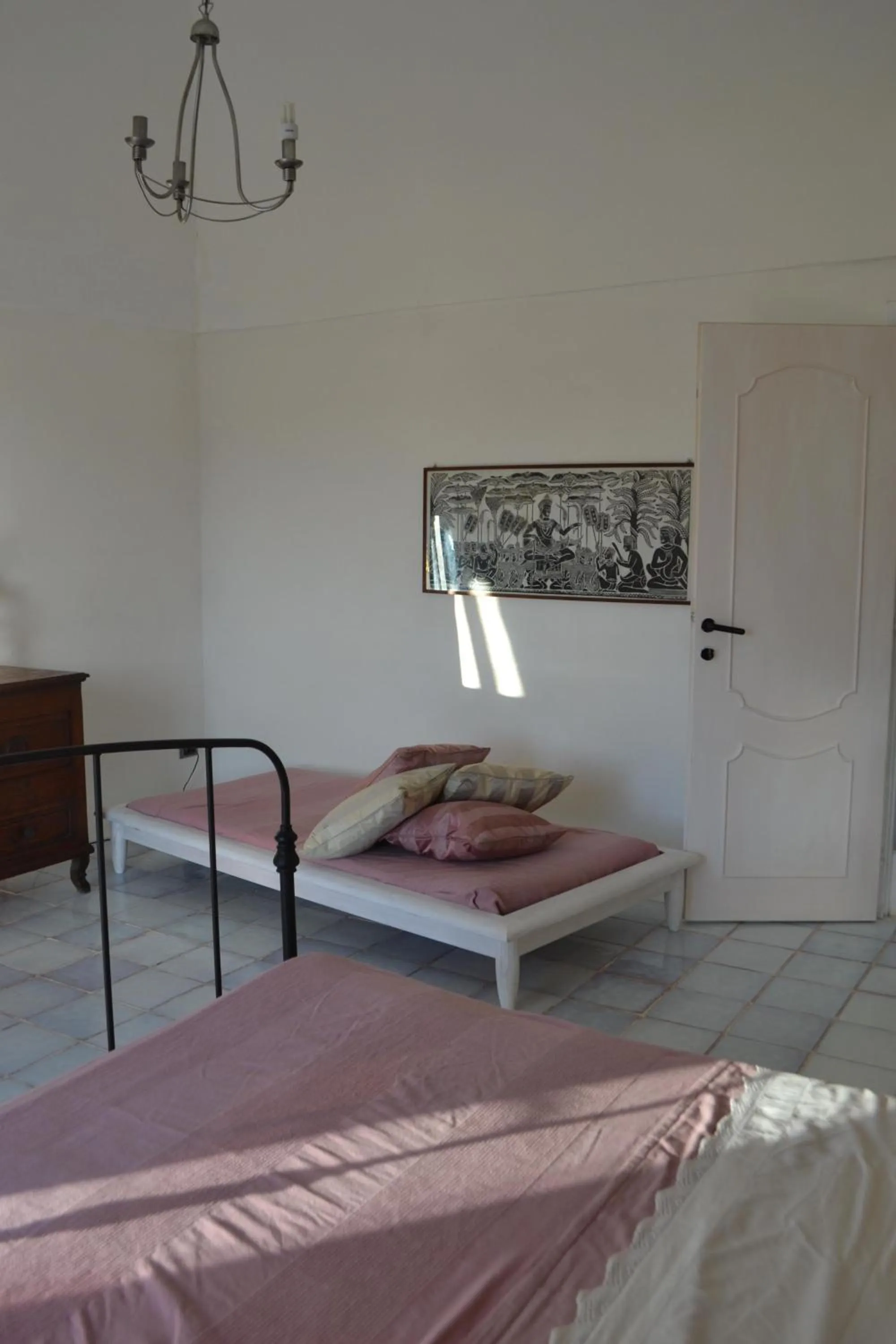 Seating area, Bed in Casa Carmela