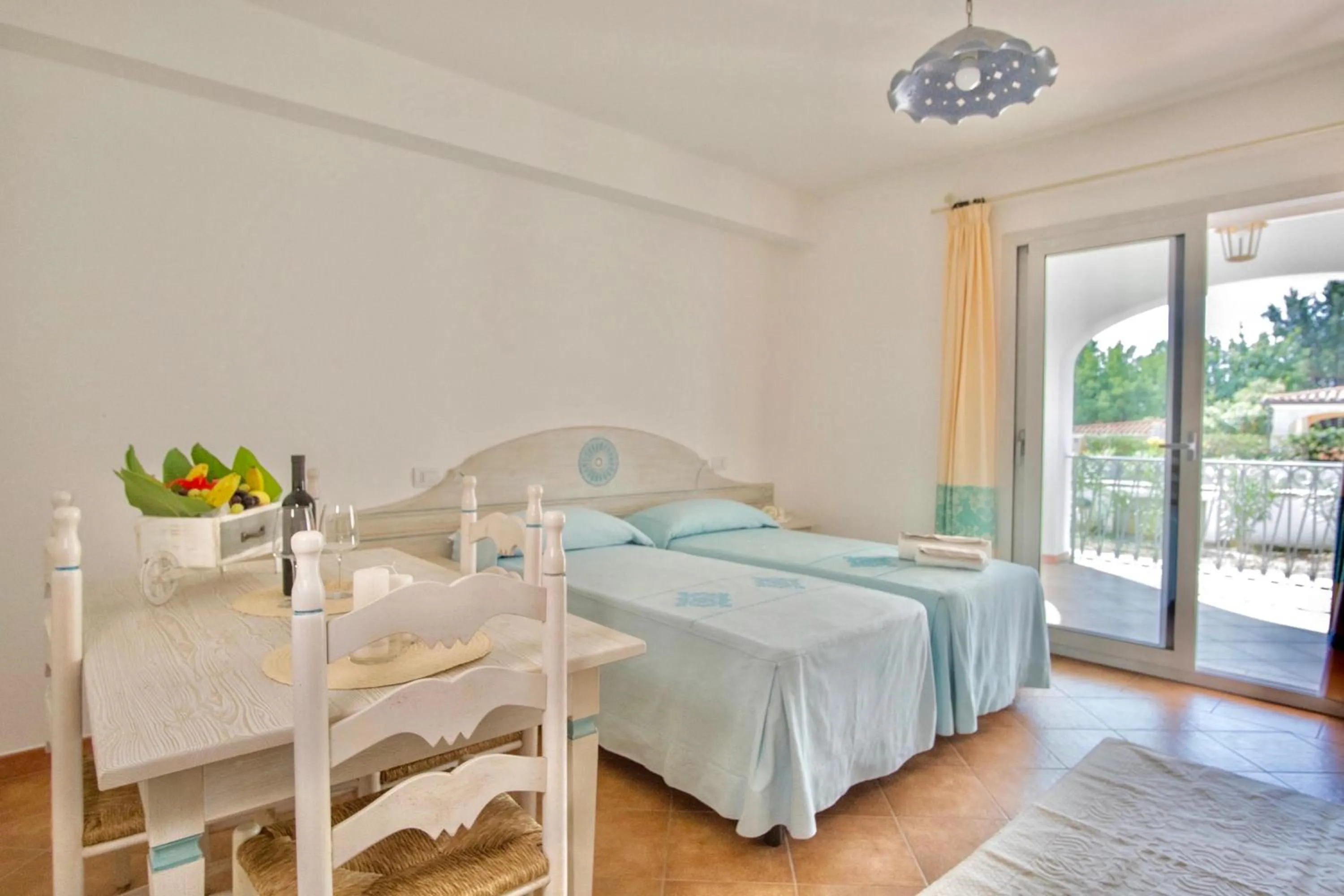 Bed in Apartments with air conditioning in Orosei