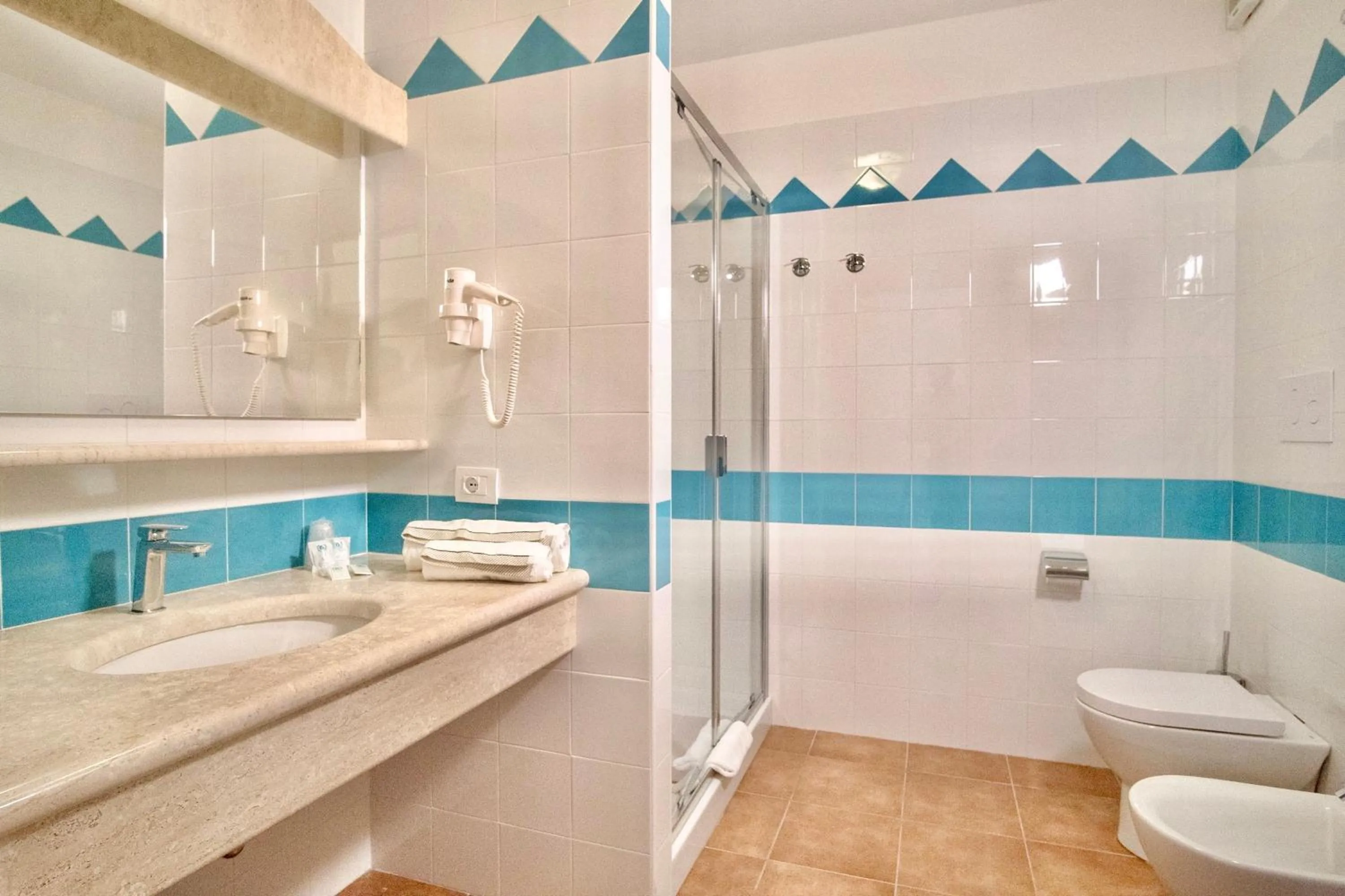 Bathroom in Apartments with air conditioning in Orosei