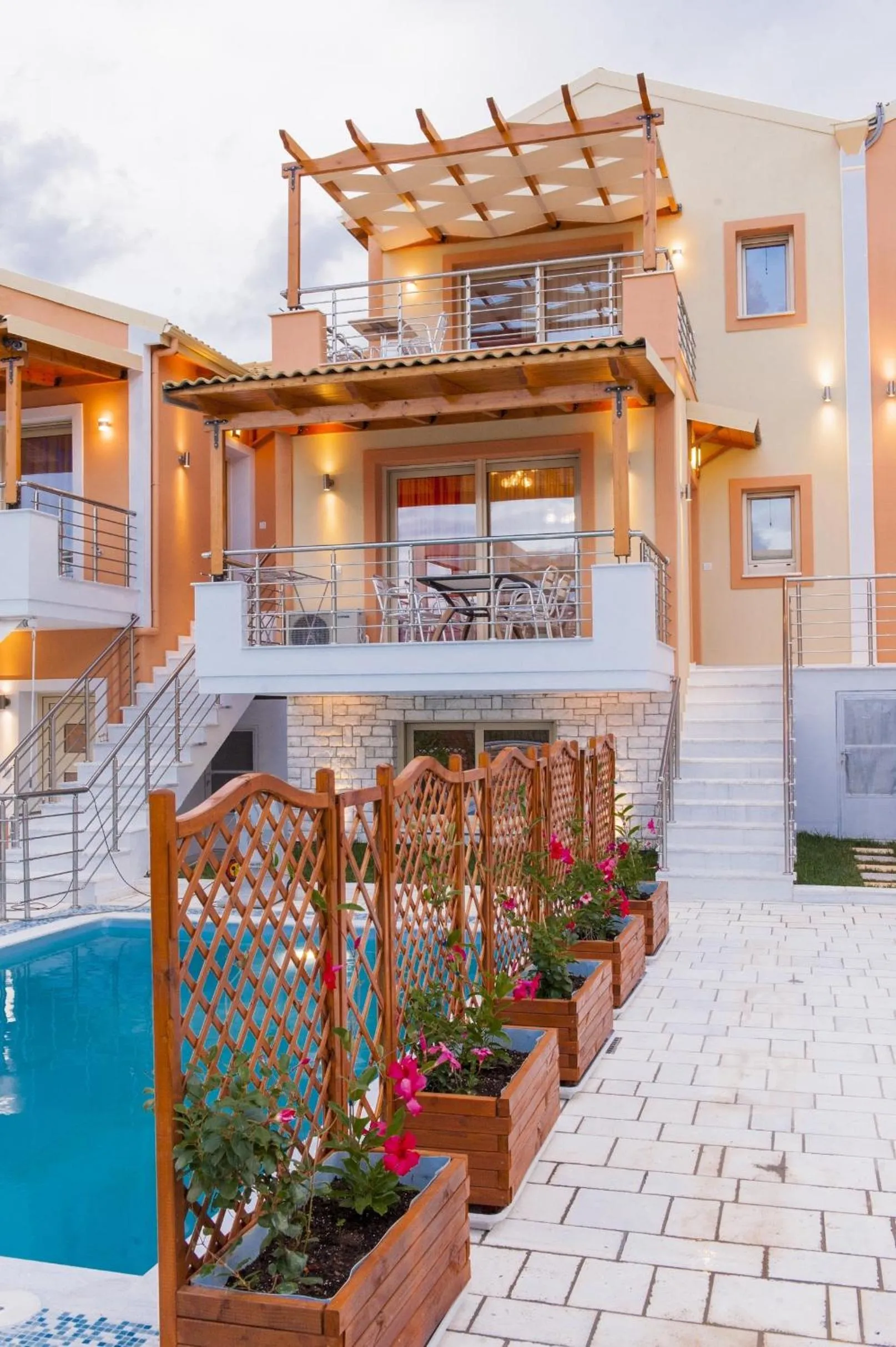 Pool view in All Saints Villas