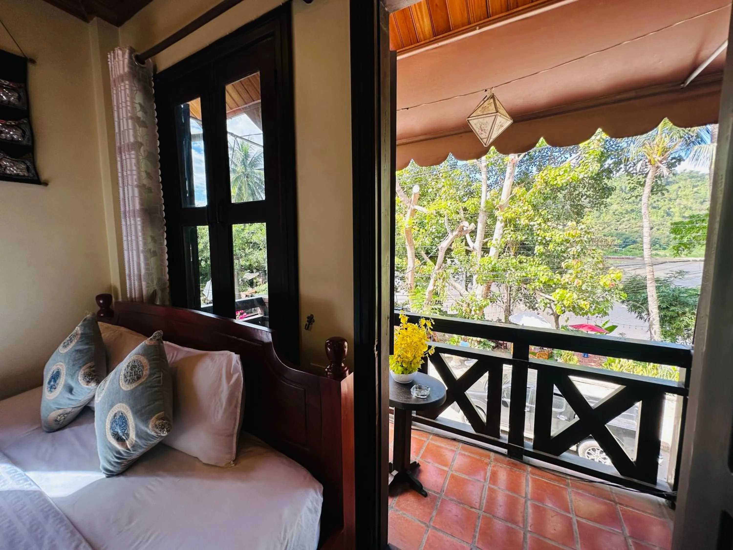 Patio, Bed in Anisa Mekong Riverside Villa