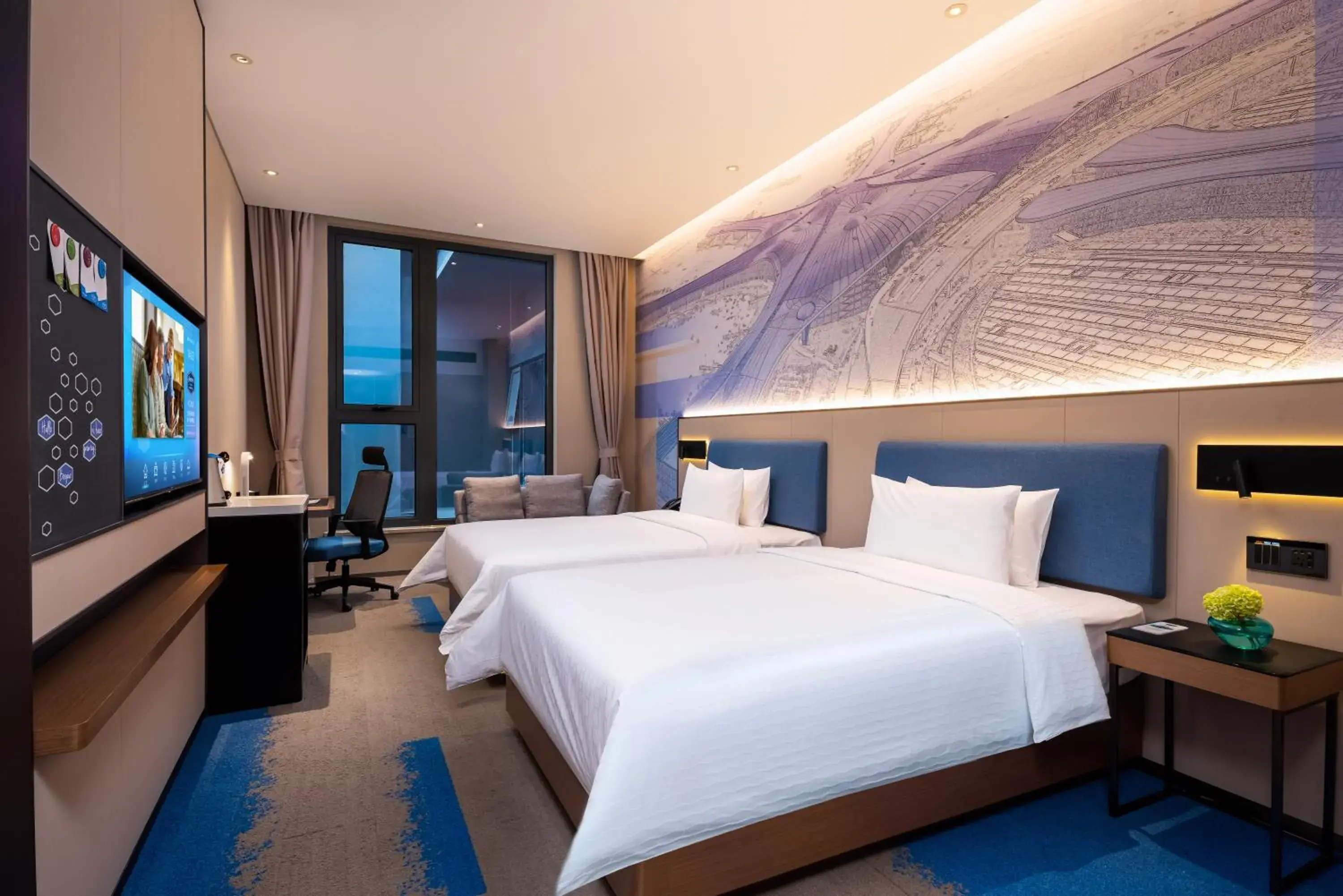 Comfort Twin Room in Hampton by Hilton Beijing West Railway Station Lize Business District Comfort Twin Room in Hampton by Hilton Beijing West Railway Station Lize Business District