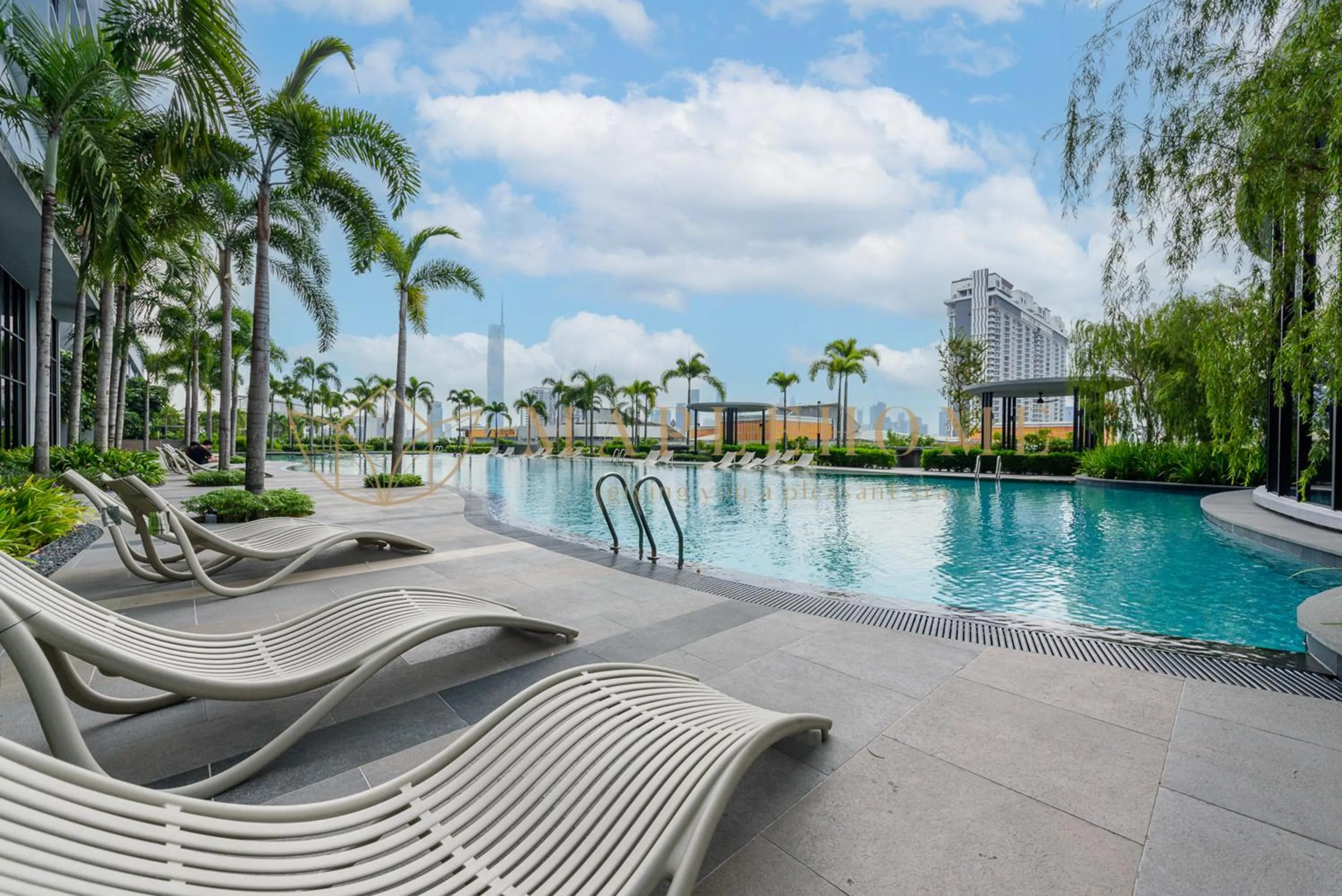 Pool view in Trion Premier Suites Kuala Lumpur
