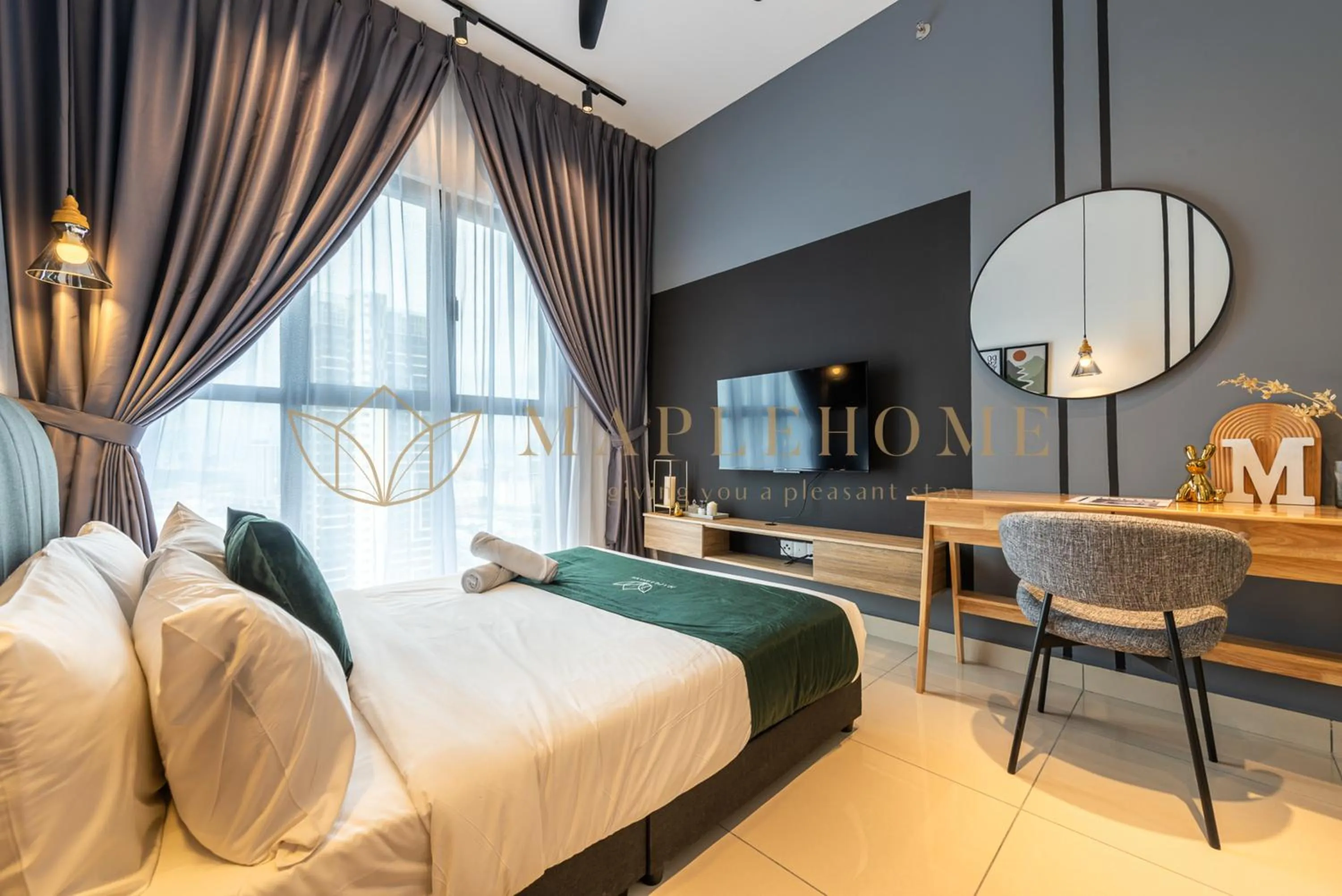 Bed in Trion Premier Suites Kuala Lumpur