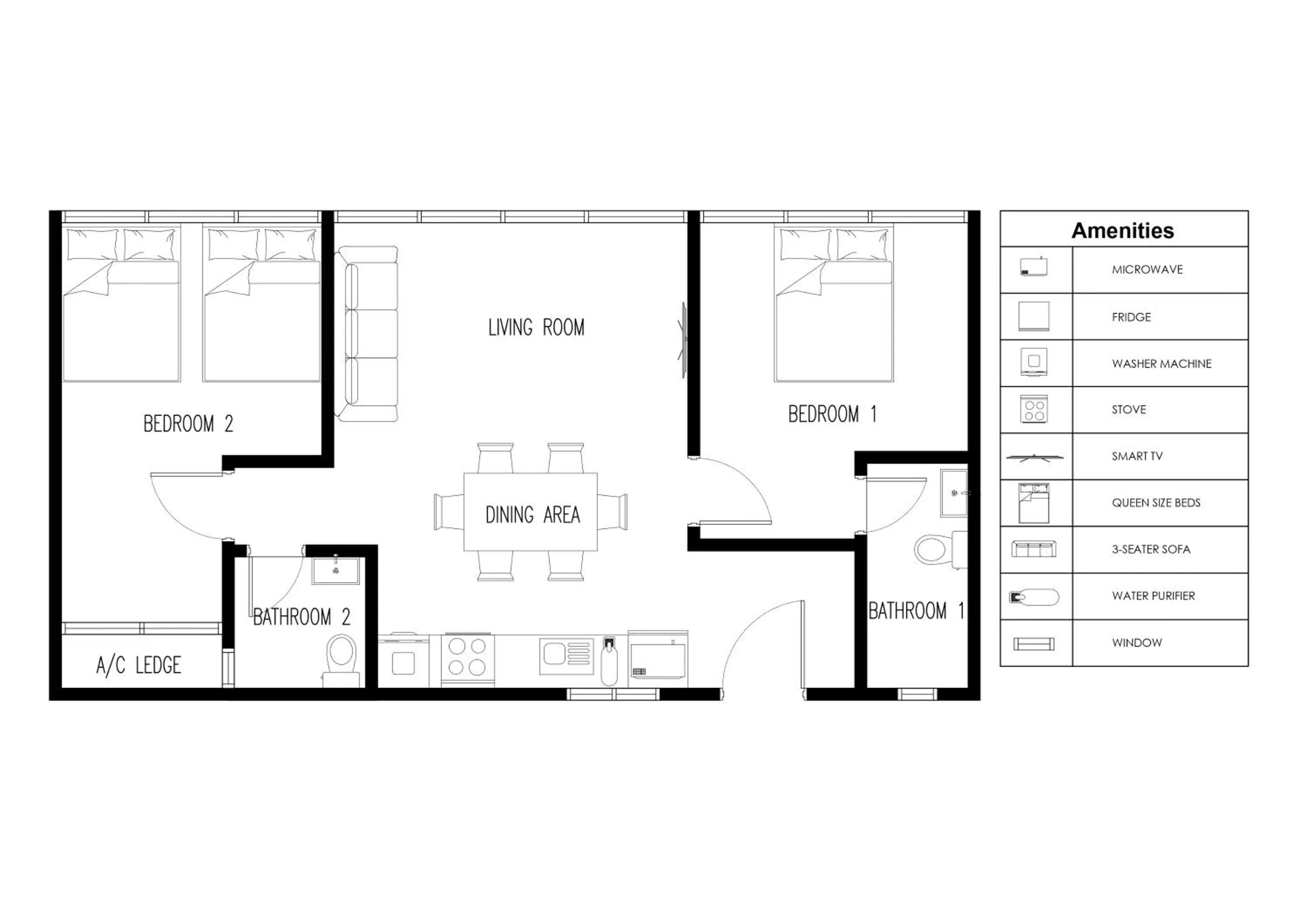 Floor plan in Urban Suites, Signature Collection by Stellar ALV