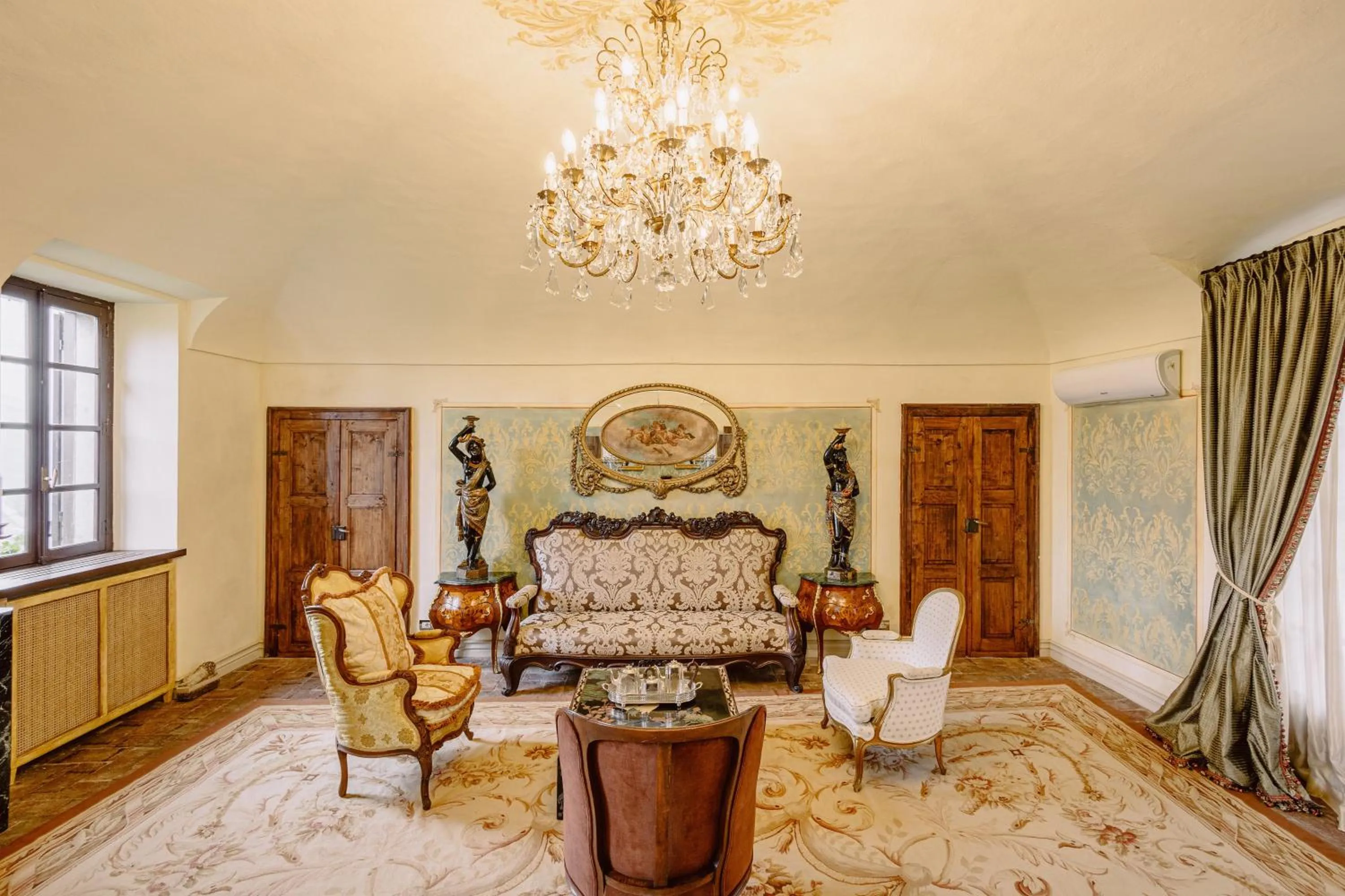 Living room in Castello di Casalborgone, Luxury Italian Castle Hotel