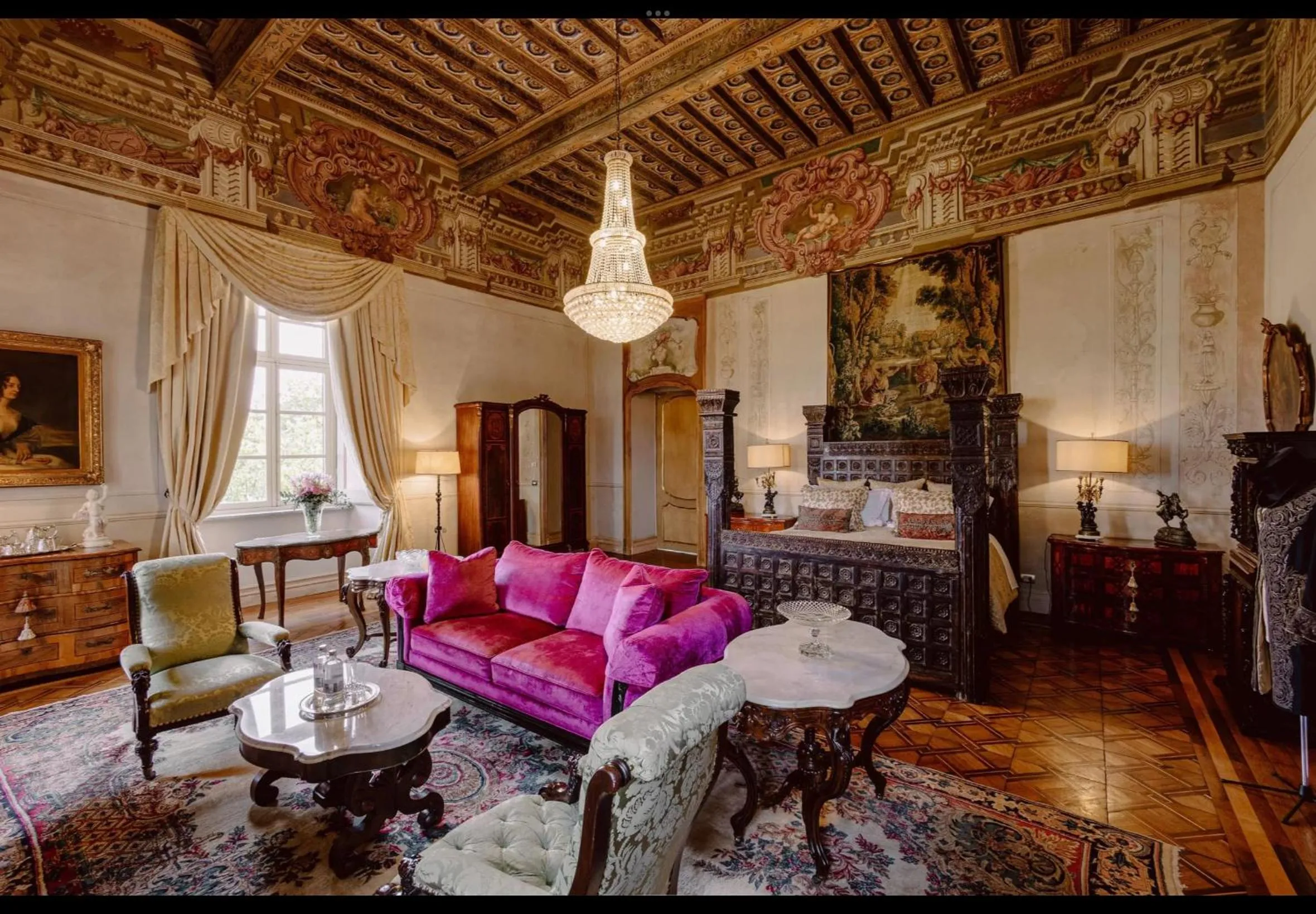 Living room in Castello di Casalborgone, Luxury Italian Castle Hotel