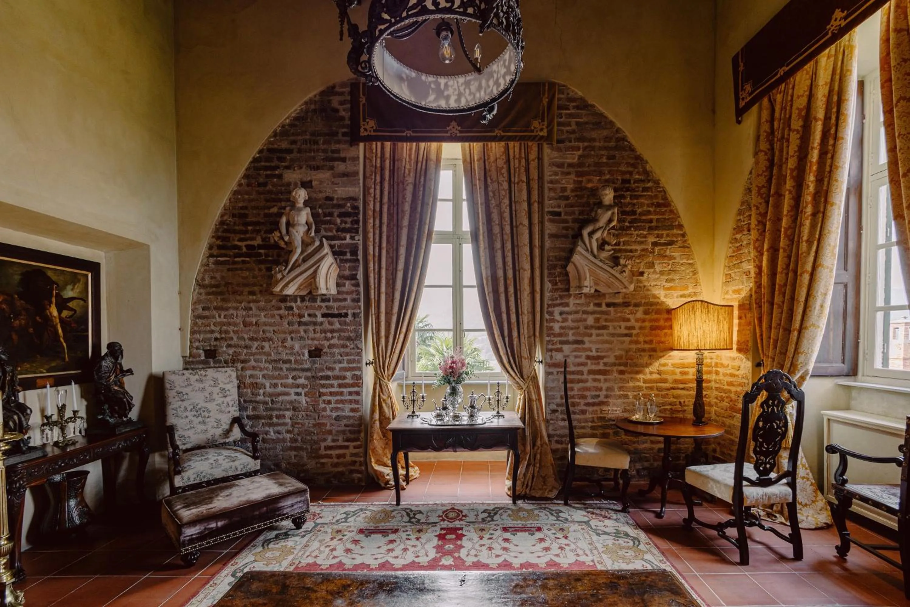 Living room in Castello di Casalborgone, Luxury Italian Castle Hotel