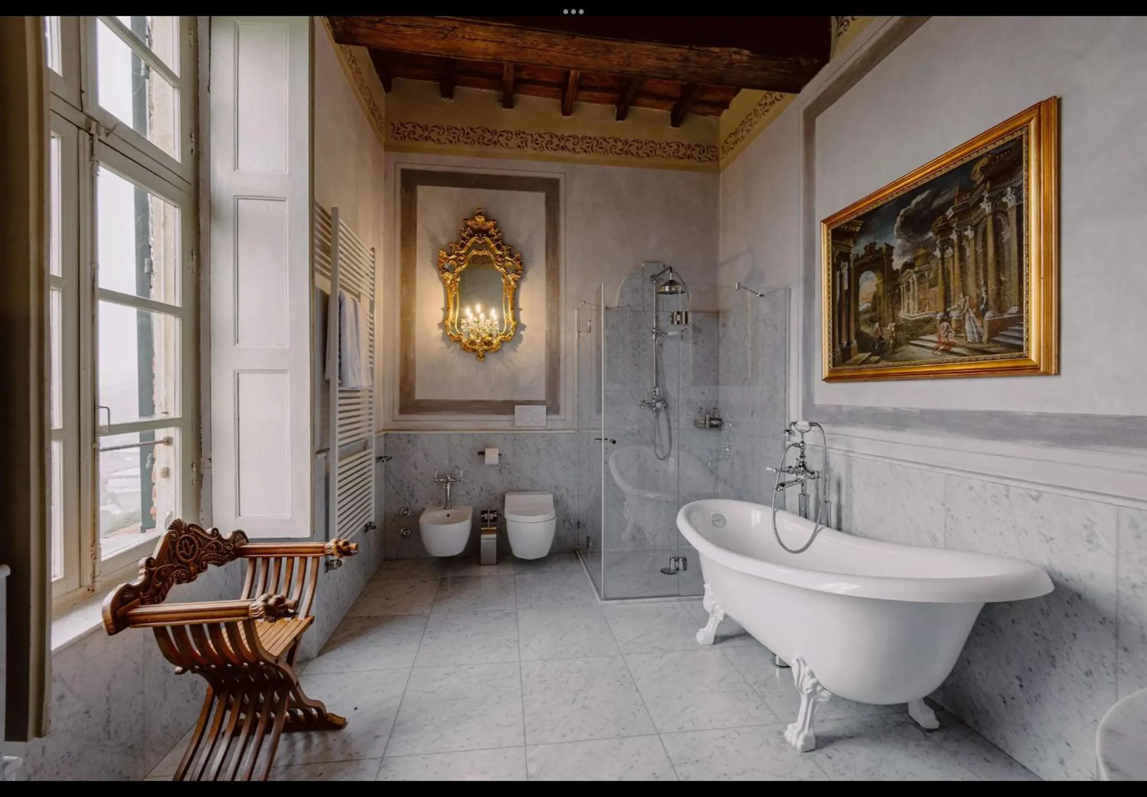 Bathroom in Castello di Casalborgone, Luxury Italian Castle Hotel