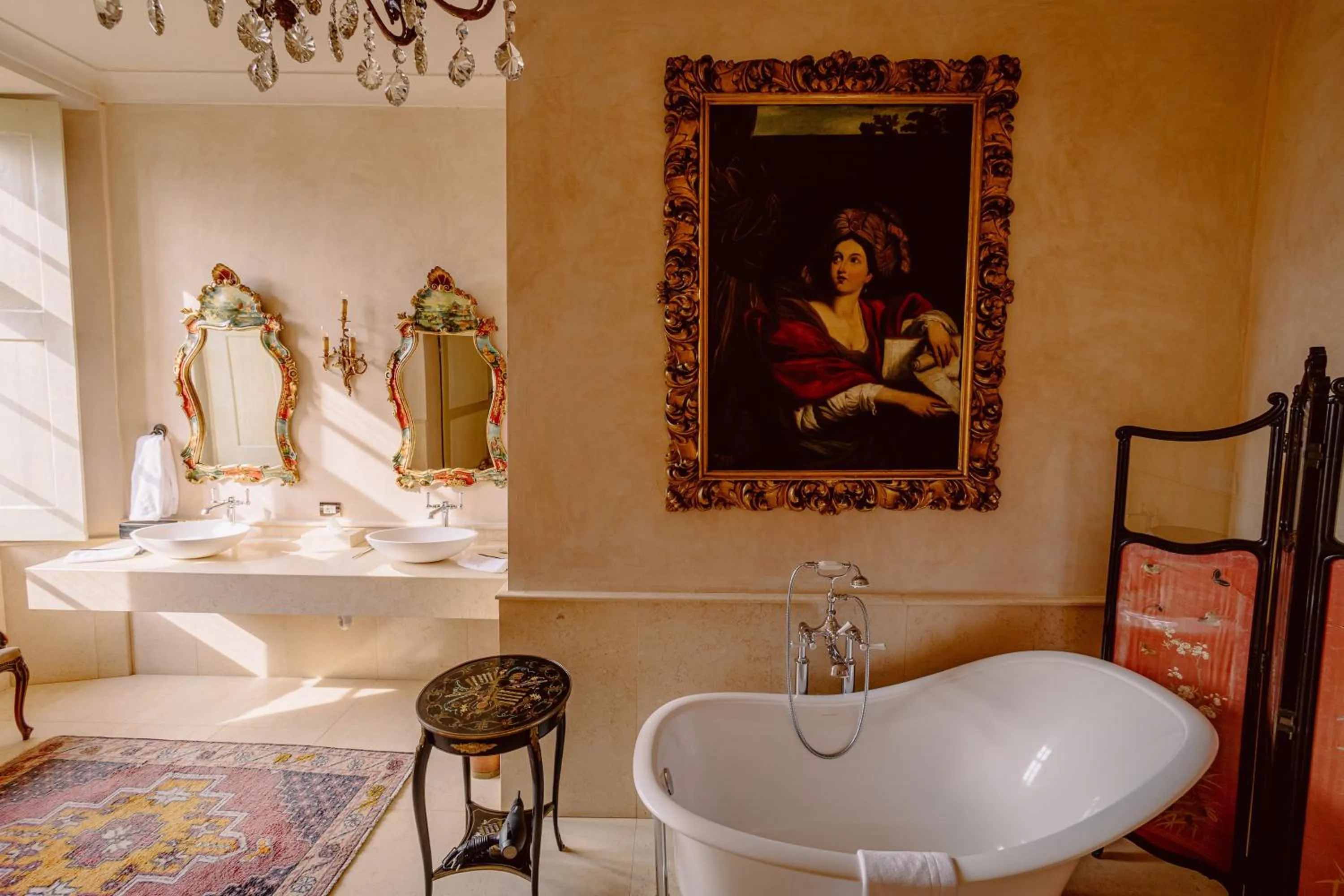 Bathroom in Castello di Casalborgone, Luxury Italian Castle Hotel