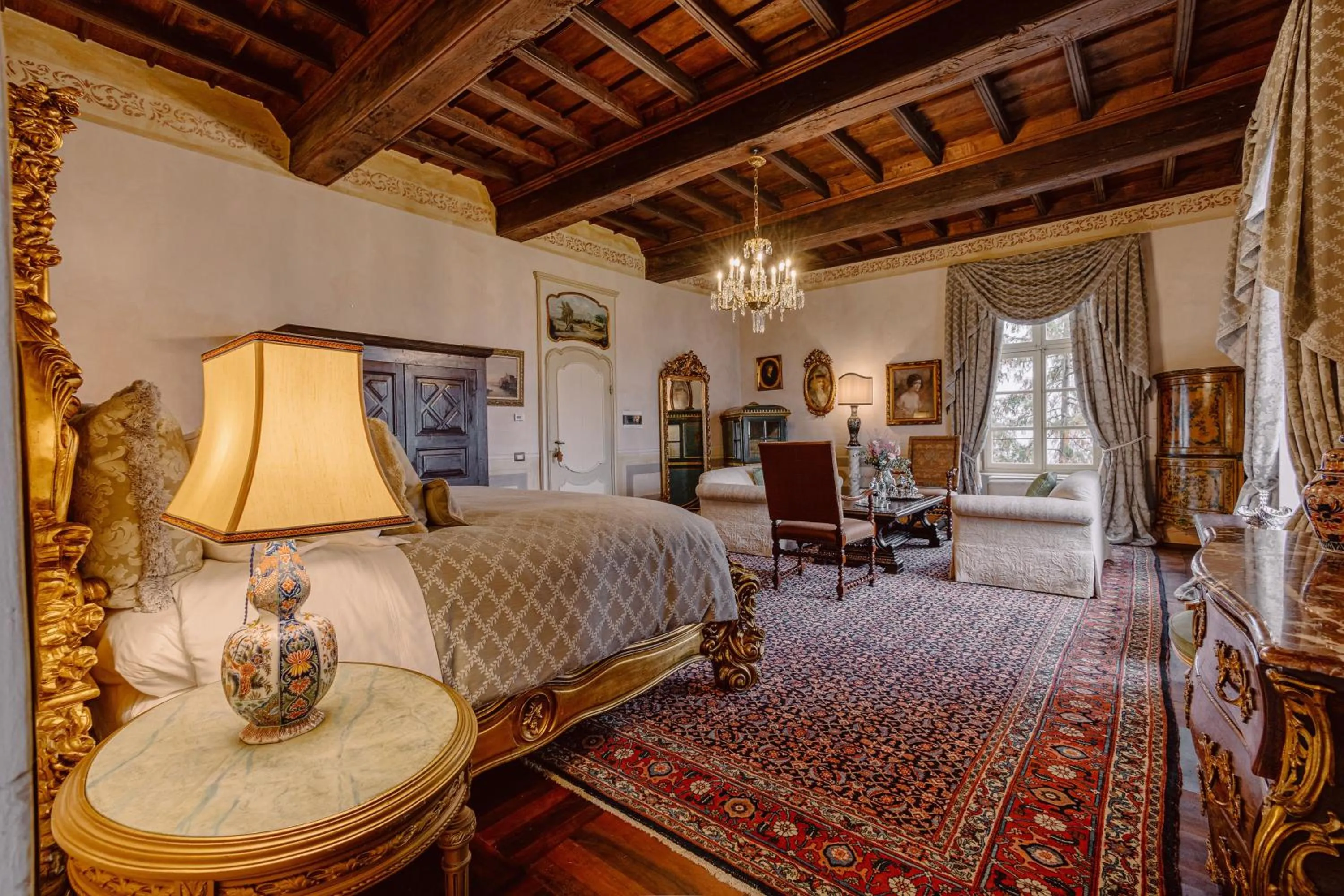 Bed in Castello di Casalborgone, Luxury Italian Castle Hotel