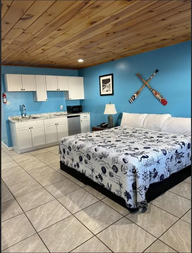 Bed in White Birches Motel