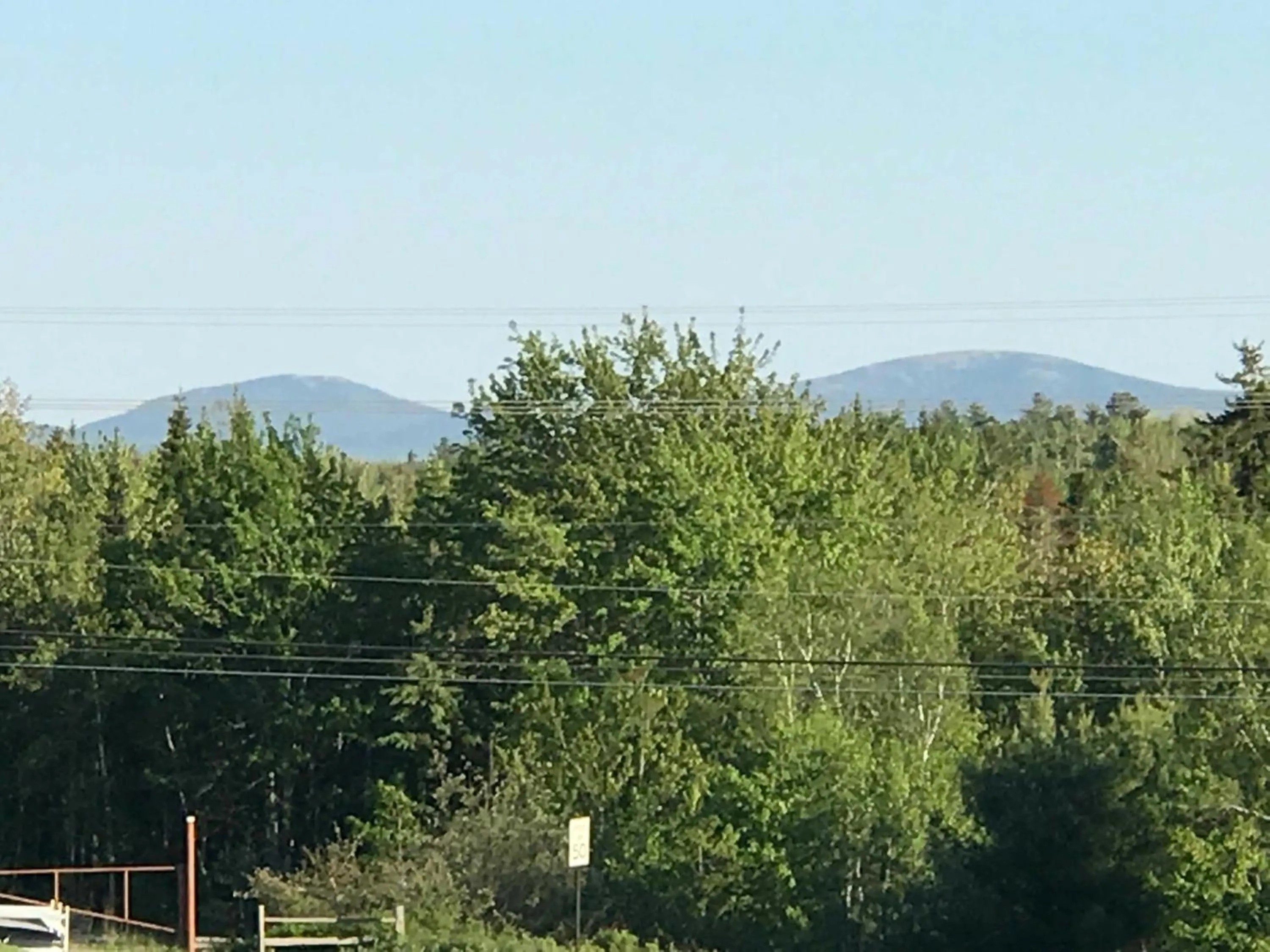 Mountain view in White Birches Motel
